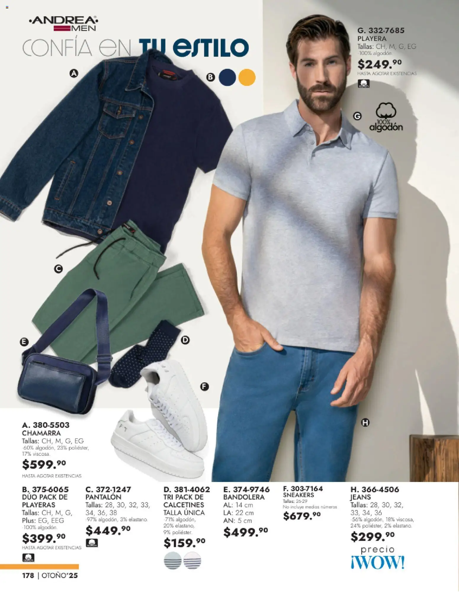 Nuevas ofertas de Andrea válidas en toda la República Mexicana desde el 26.11.2025. ¡Encuentra las mejores ofertas en Andrea catálogo Vestir Caballero otoño! | Página: 16 | Productos: Chamarra, Algodón, Playera