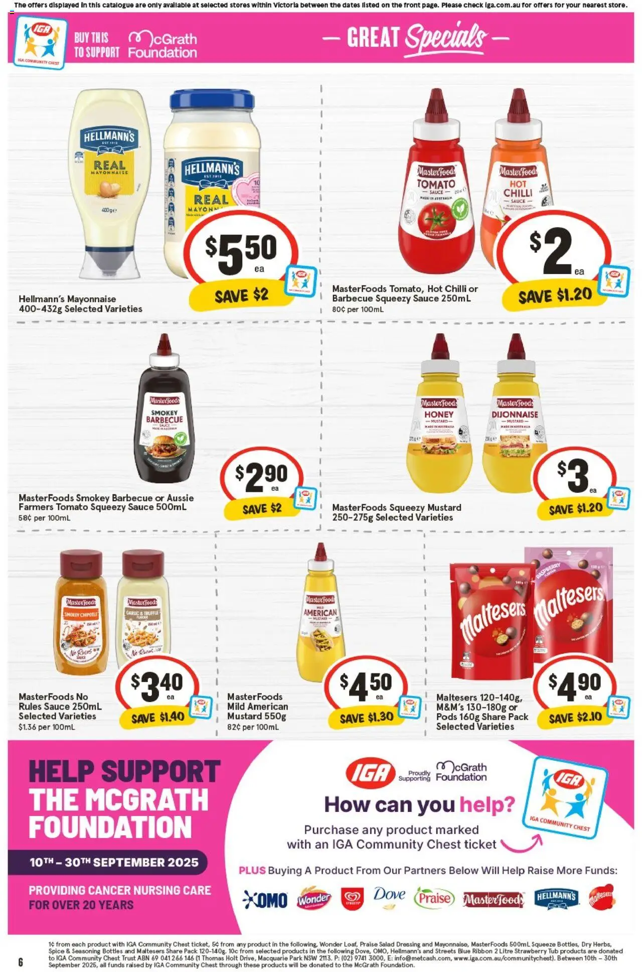 IGA catalogue - valid from 24.09.2025 | Page: 10 | Products: Mustard, Salad, Mayonnaise, Foundation