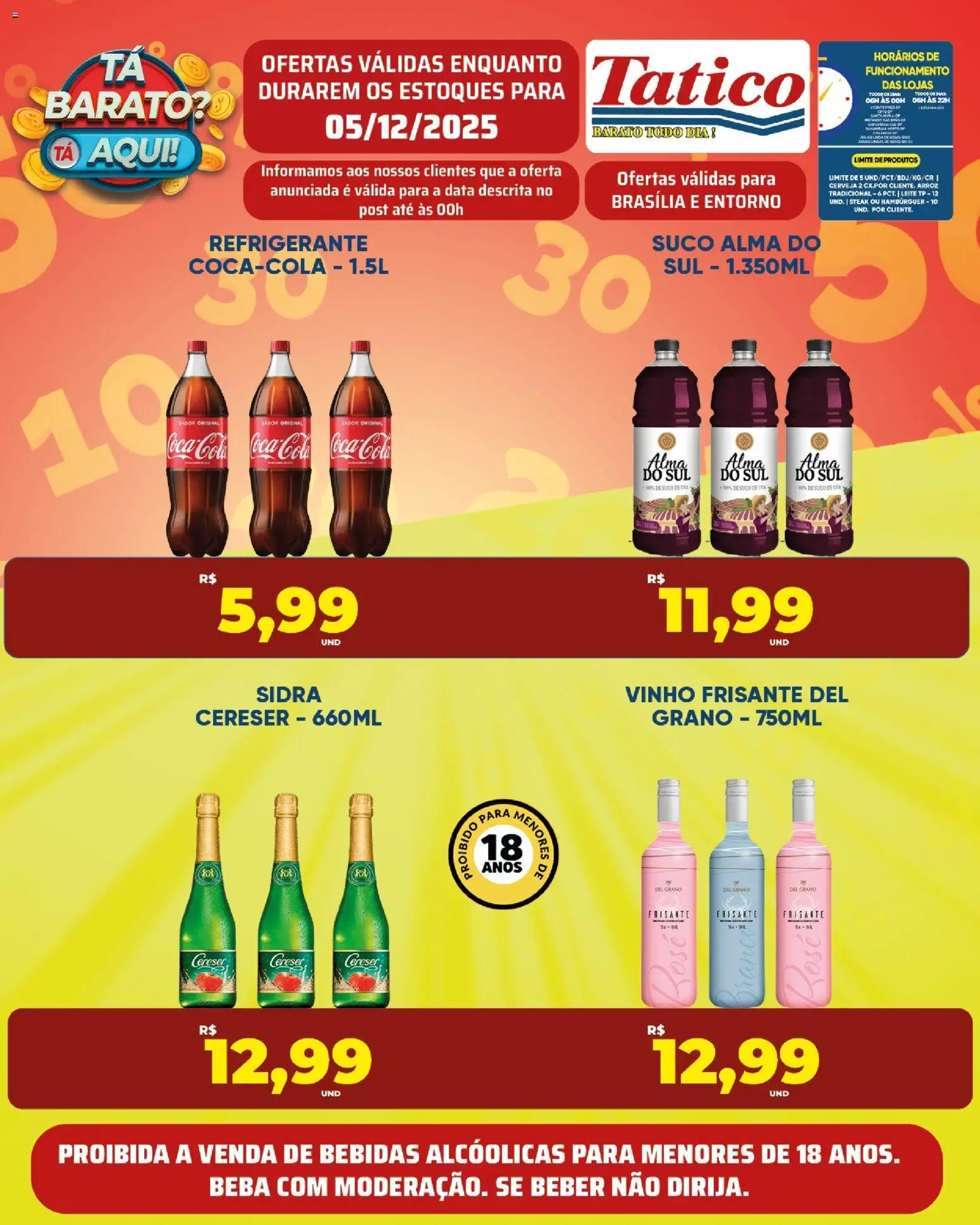 Tatico Folheto - válido de 05.12.2025 | Página: 13 | Produtos: Cola, Suco, Vinho, Refrigerante