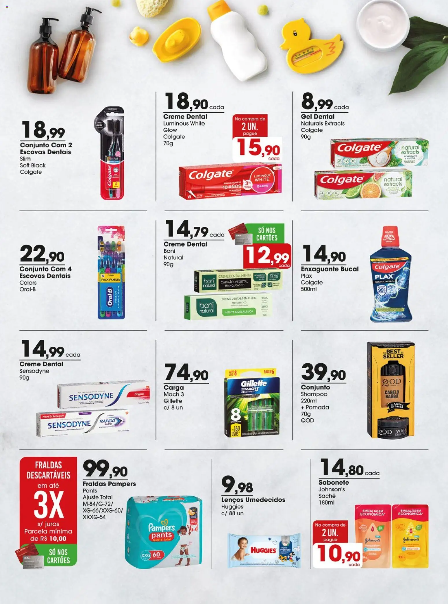 Zaffari Folheto - válido de 16.12.2025 | Página: 19 | Produtos: Shampoo, Enxaguante bucal, Sabonete, Fraldas