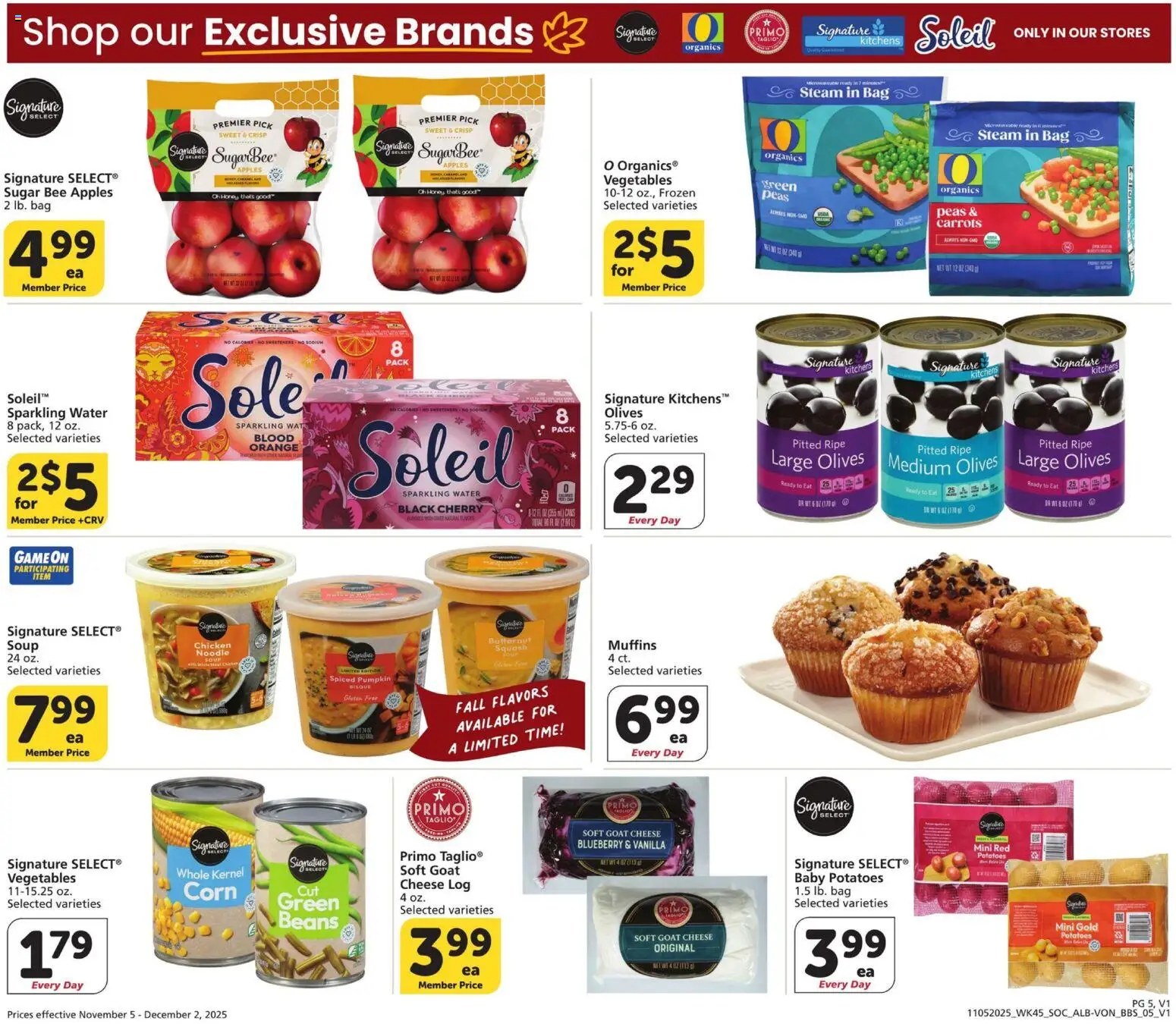 Vons Big Book of Savings - valid from 05.11.2025 | Page: 5 | Products: Apples, Vegetables, Sugar, Pumpkin