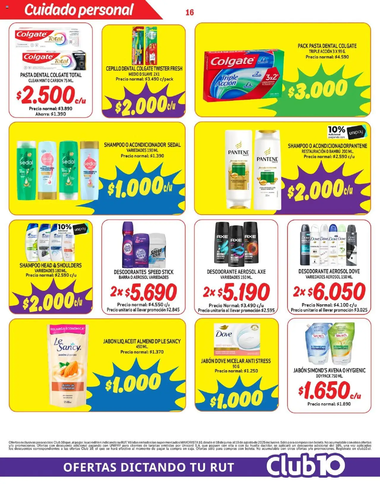 Mayorista 10 Ofertas │ válido desde el 17.08.2025 | Página: 16 | Productos: Avena, Pasta dental, Pasta, Jabón líquido