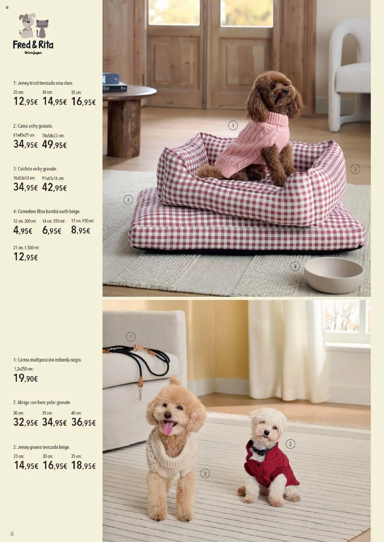 Nuevas ofertas de El Corte Inglés válidas en toda la República Mexicana desde el 01.10.2025. ¡Encuentra las mejores ofertas en El Corte Inglés - Catálogo Accesorios para tu mascota! | Página: 6 | Productos: Abrigo, Cama, Colchón