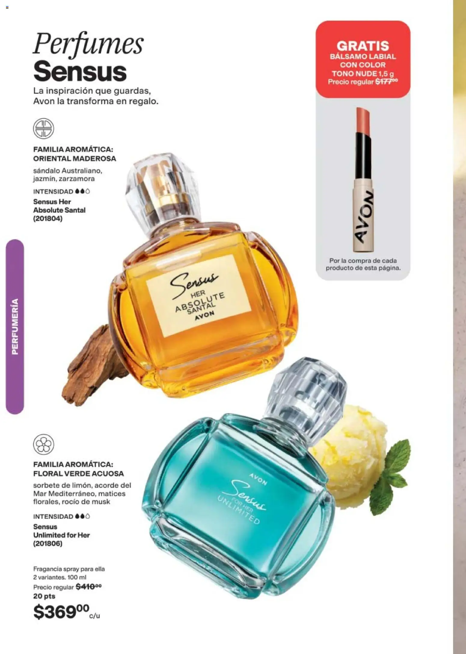 Nuevas ofertas de AVON válidas en toda la República Mexicana desde el 24.04.2026. ¡Encuentra las mejores ofertas en AVON campaña 7 2026! | Página: 68 | Productos: Bálsamo, Perfume, Fragancia