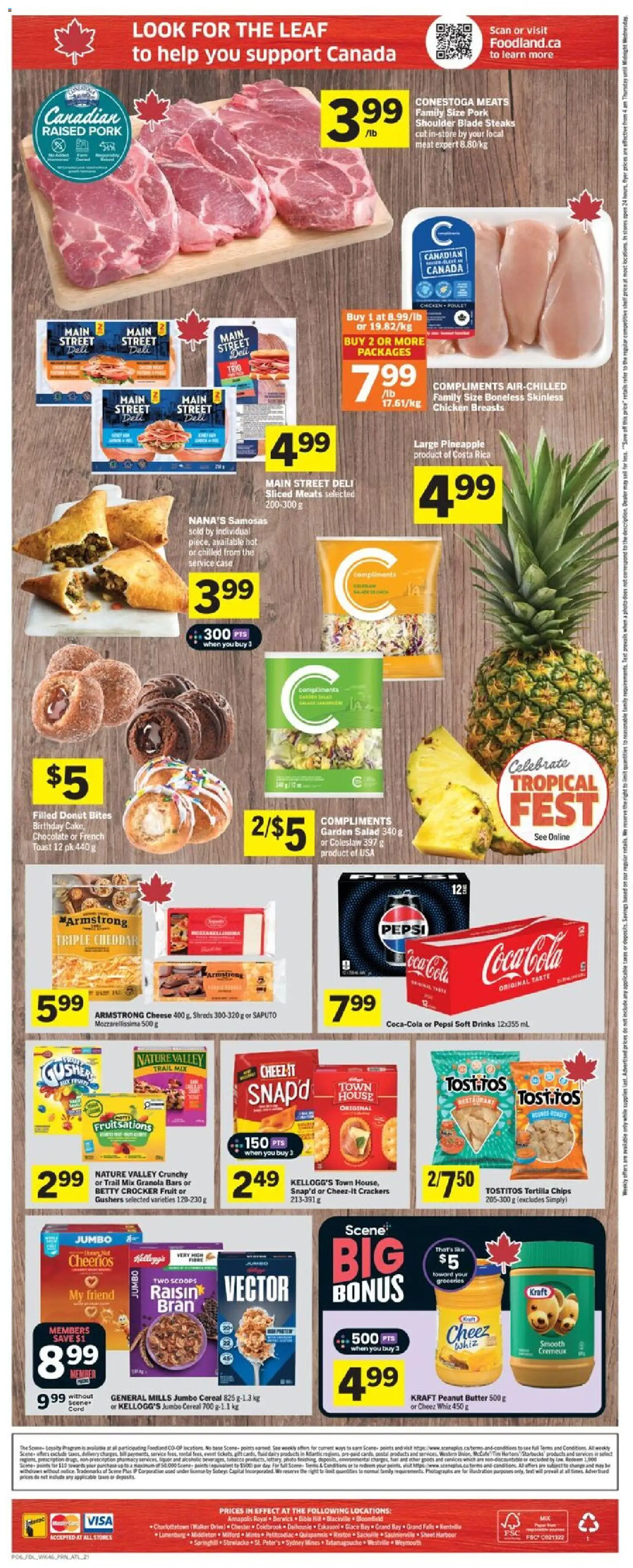 Foodland flyer valid from 12.03.2026 | Page: 2 | Products: Chips, Case, Cheese, Chicken