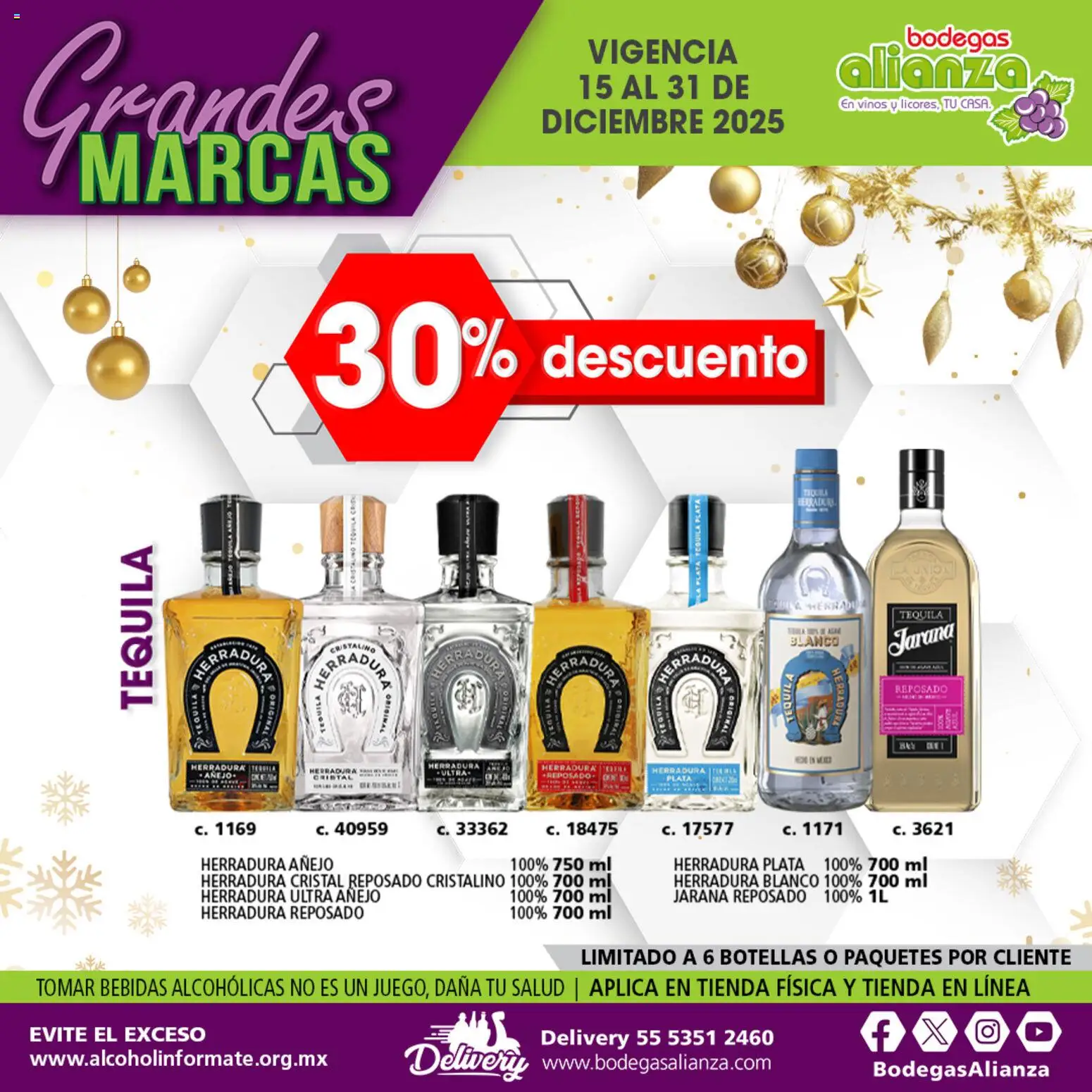 Nuevas ofertas de Bodegas Alianza válidas en toda la República Mexicana desde el 15.12.2025. ¡Encuentra las mejores ofertas en Bodegas Alianza catálogo Grandes Marcas! | Página: 3 | Productos: Tequila