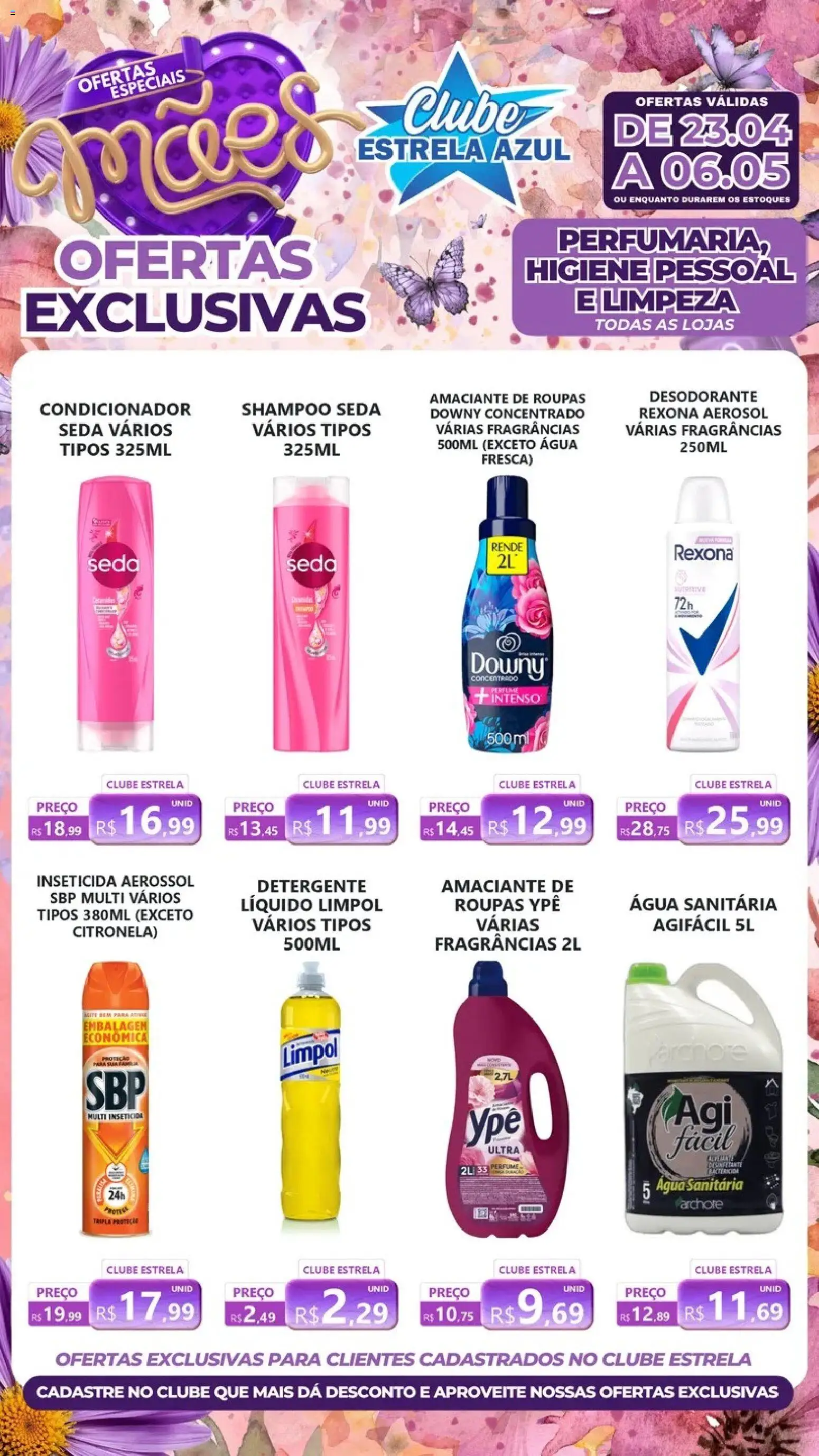 Estrela Azul Folheto - válido de 23.04.2026 | Página: 2 | Produtos: Shampoo, Amaciante de roupas, Roupas, Inseticida