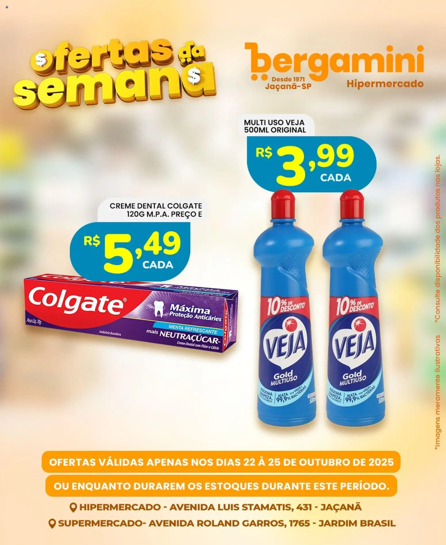 Supermercado Bergamini Folheto - válido de 22.10.2025 | Página: 12 | Produtos: Cálcio, Creme, Creme dental