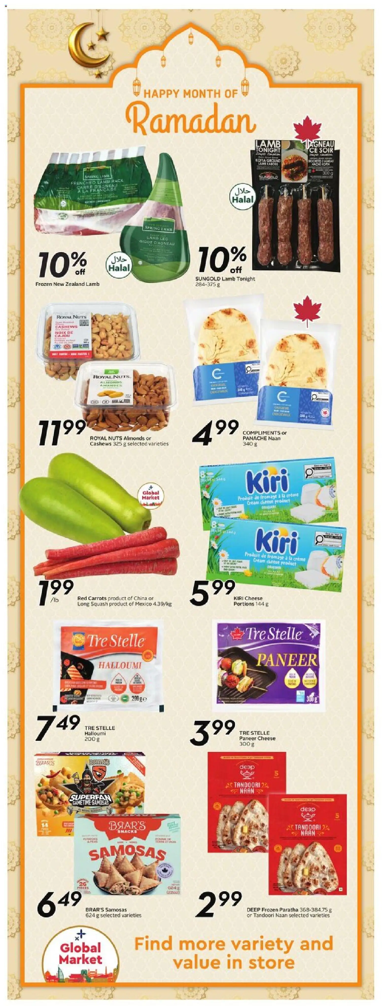 Sobeys flyer valid from 19.02.2026 | Page: 14 | Products: Nuts, Cream, Cheese