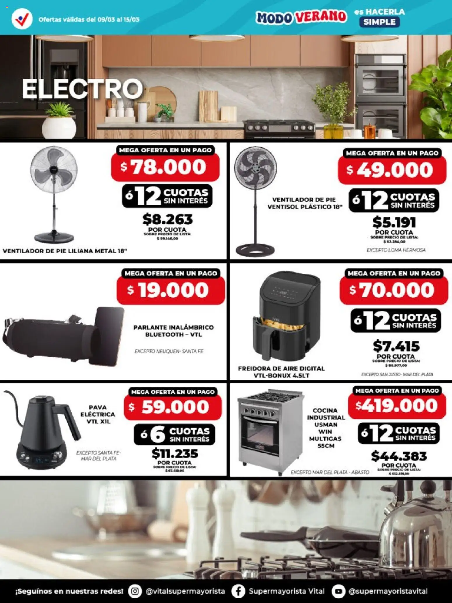 Vital - Especial de nonfood │ válido desde el 09.03.2026 | Página: 2 | Productos: Ventilador, Freidora, Sobre, Freidora de aire