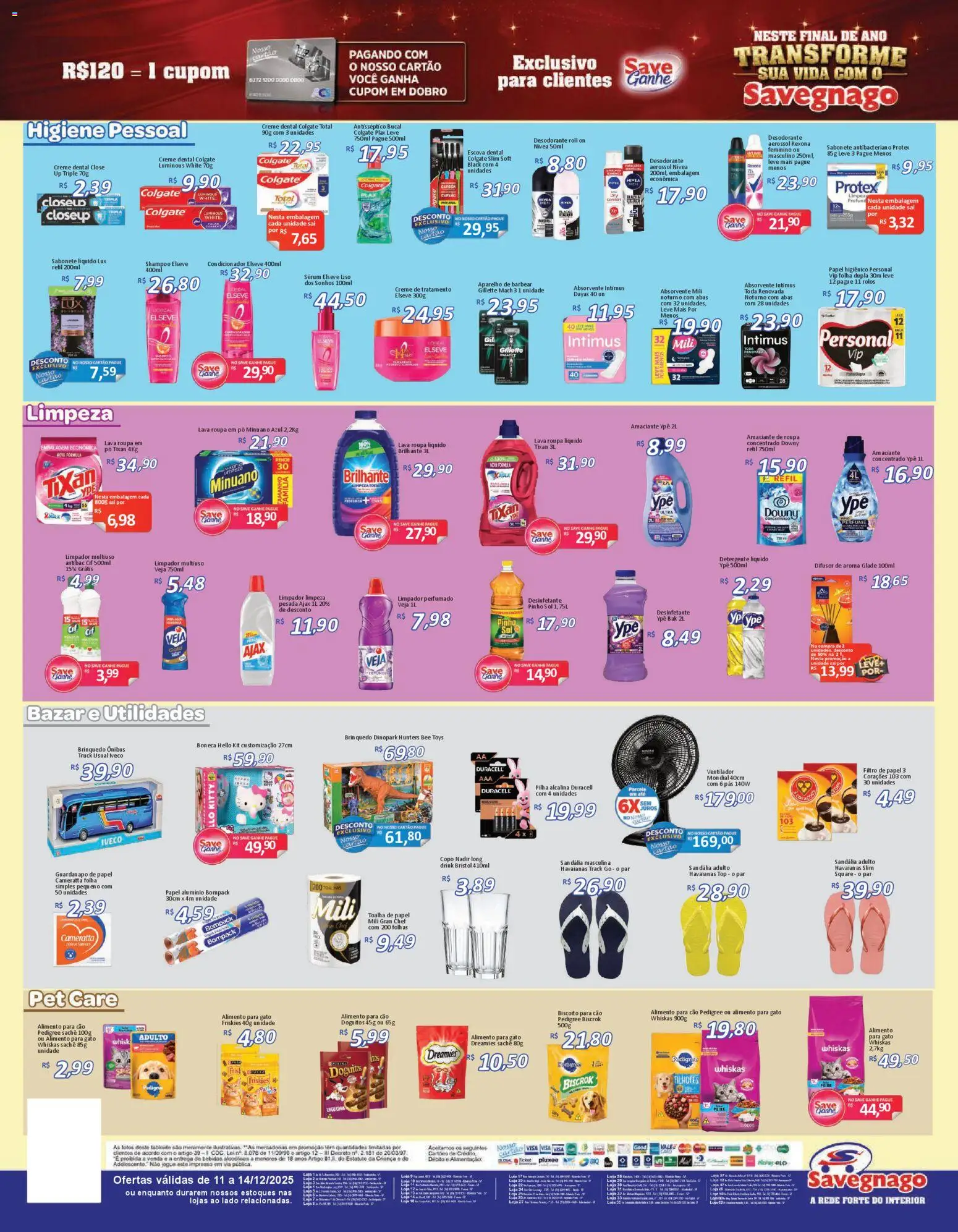 Savegnago Folheto - válido de 11.12.2025 | Página: 4 | Produtos: Sérum, Creme dental, Papel higiênico, Desinfetante