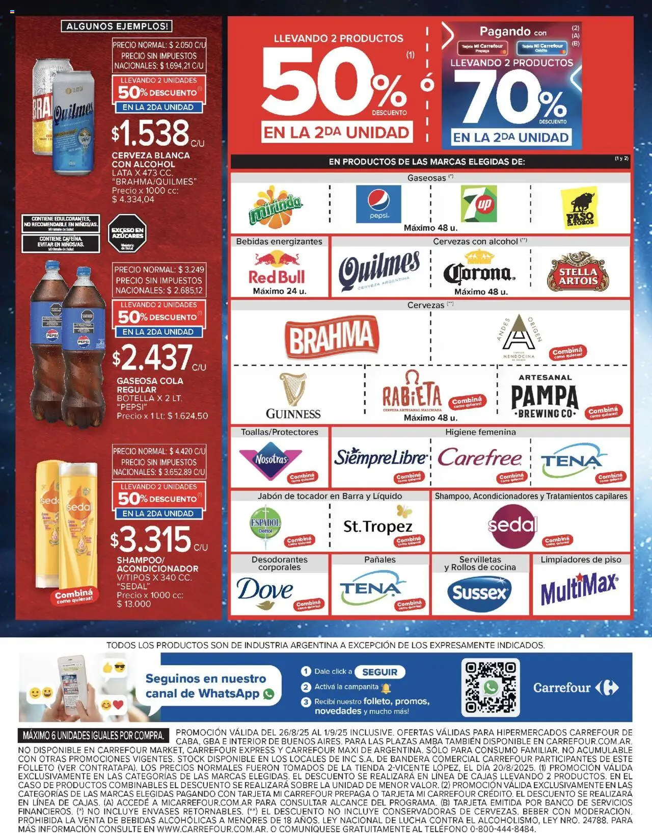 Carrefour ofertas - CABA │ válido desde el 26.08.2025 | Página: 5 | Productos: Cocina, Servilletas, Sobre, Acondicionador