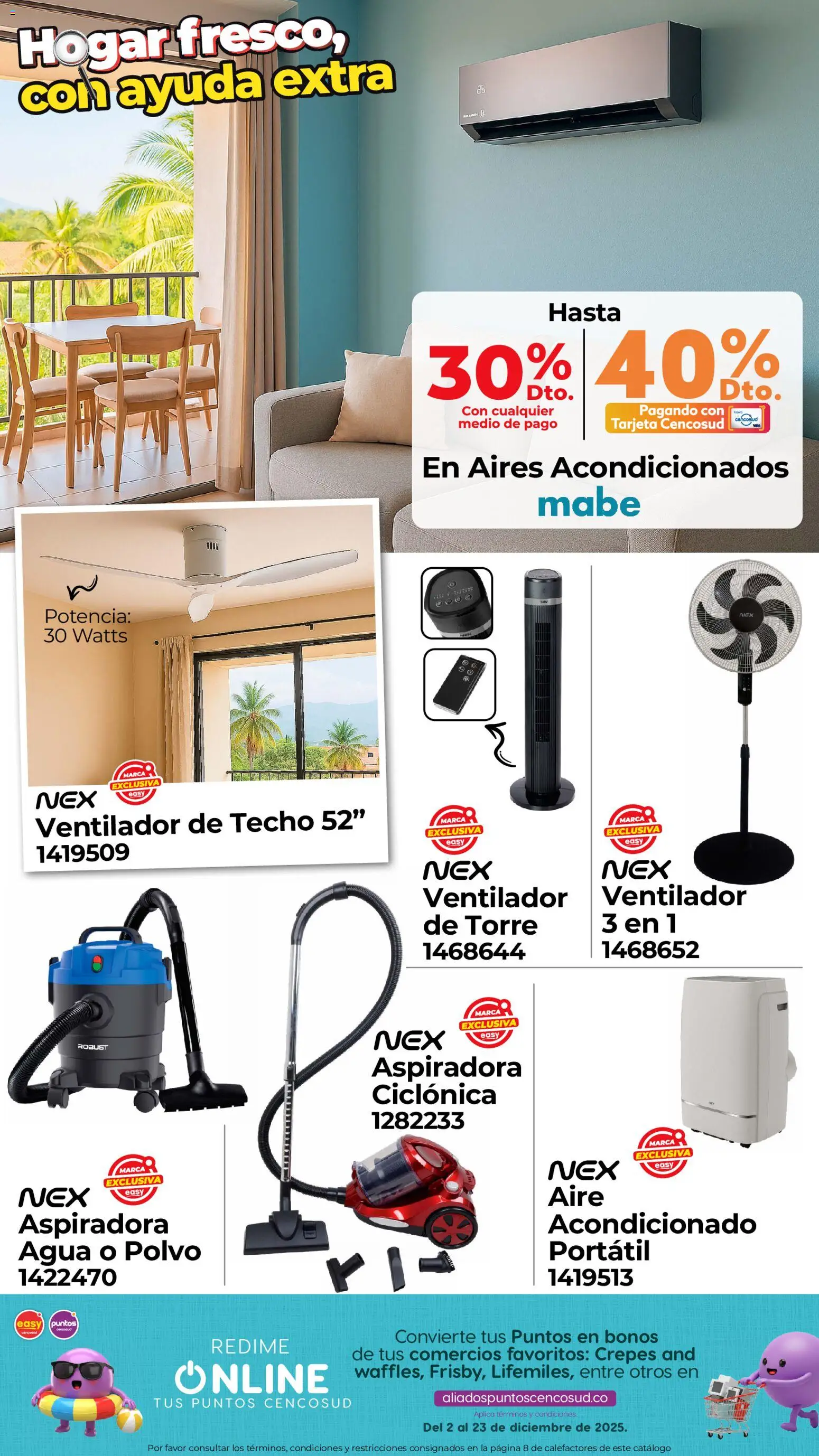 Easy revista - valida desde el 02.12.2025 | Página: 9 | Productos: Agua, Aspiradora, Ventilador, Polvo