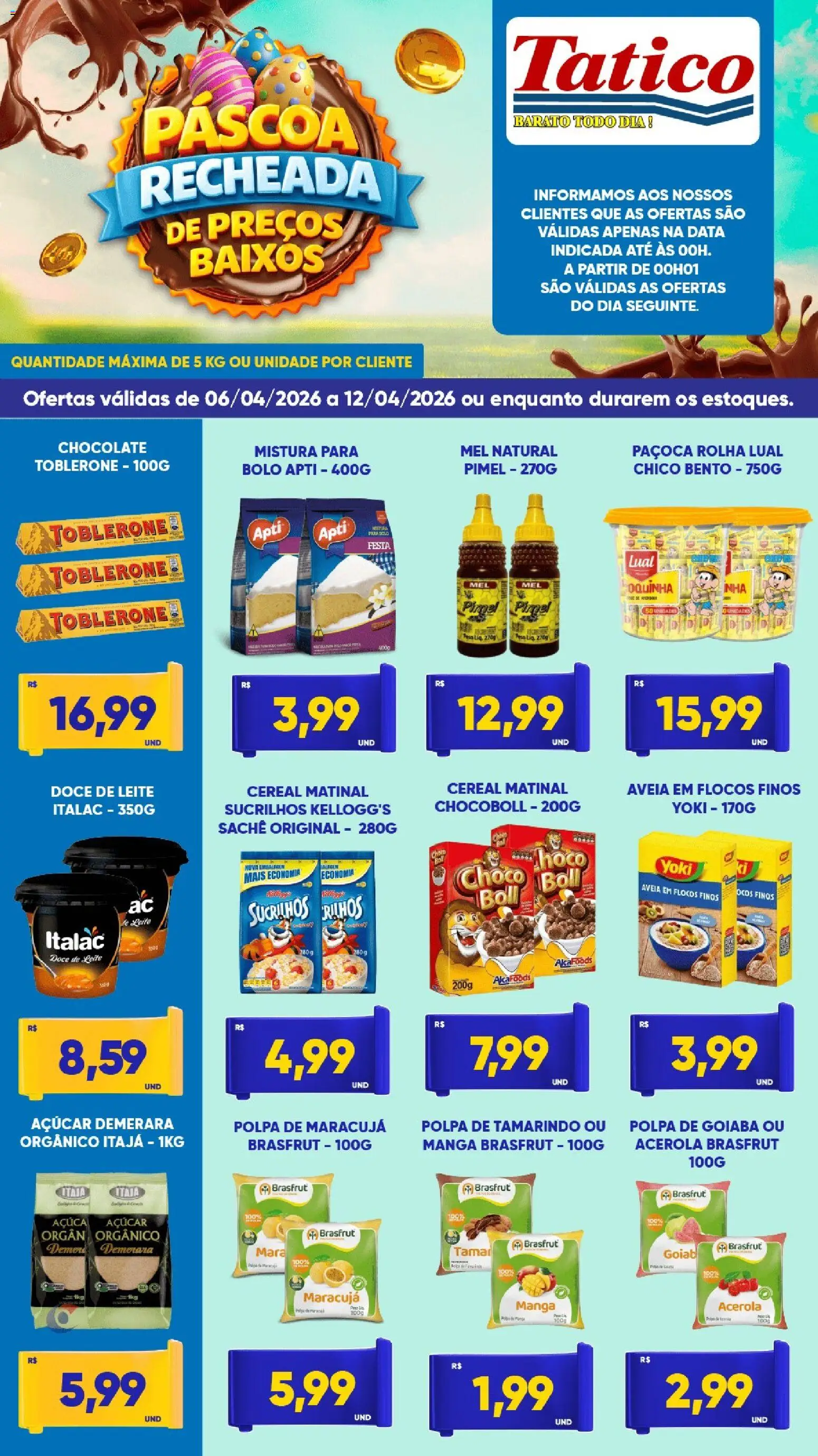 Tatico Folheto - válido de 06.04.2026 | Página: 6 | Produtos: Maracujá, Leite, Chocolate, Acerola