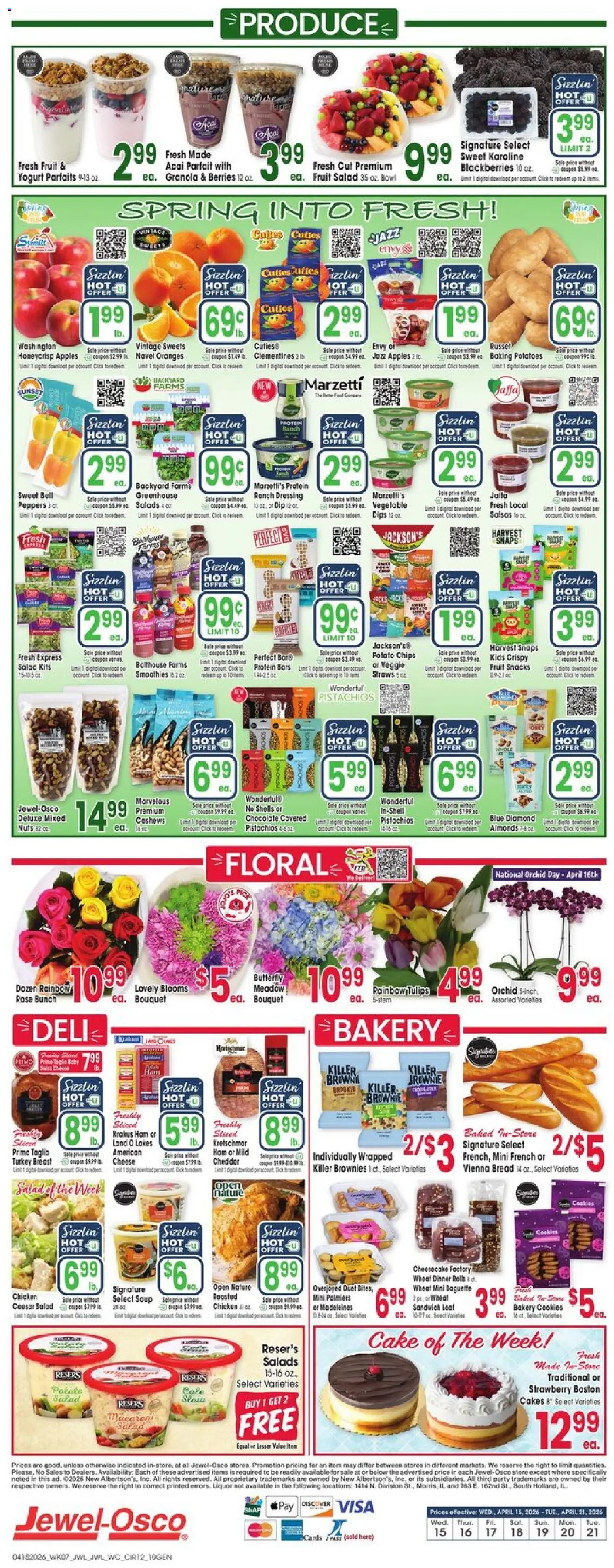 Jewel Osco Weekly Ad - IA - valid from 15.04.2026 | Page: 12 | Products: Berries, Oranges, Nuts, Cookies