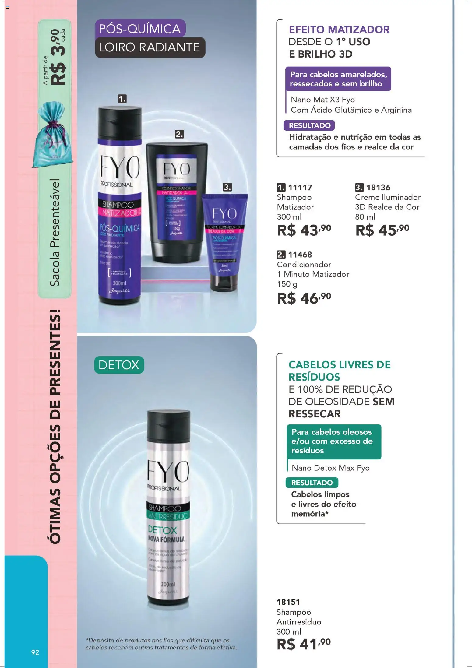 Jequiti Folheto - válido de 28.03.2026 | Página: 92 | Produtos: Shampoo, Condicionador, Creme, Iluminador