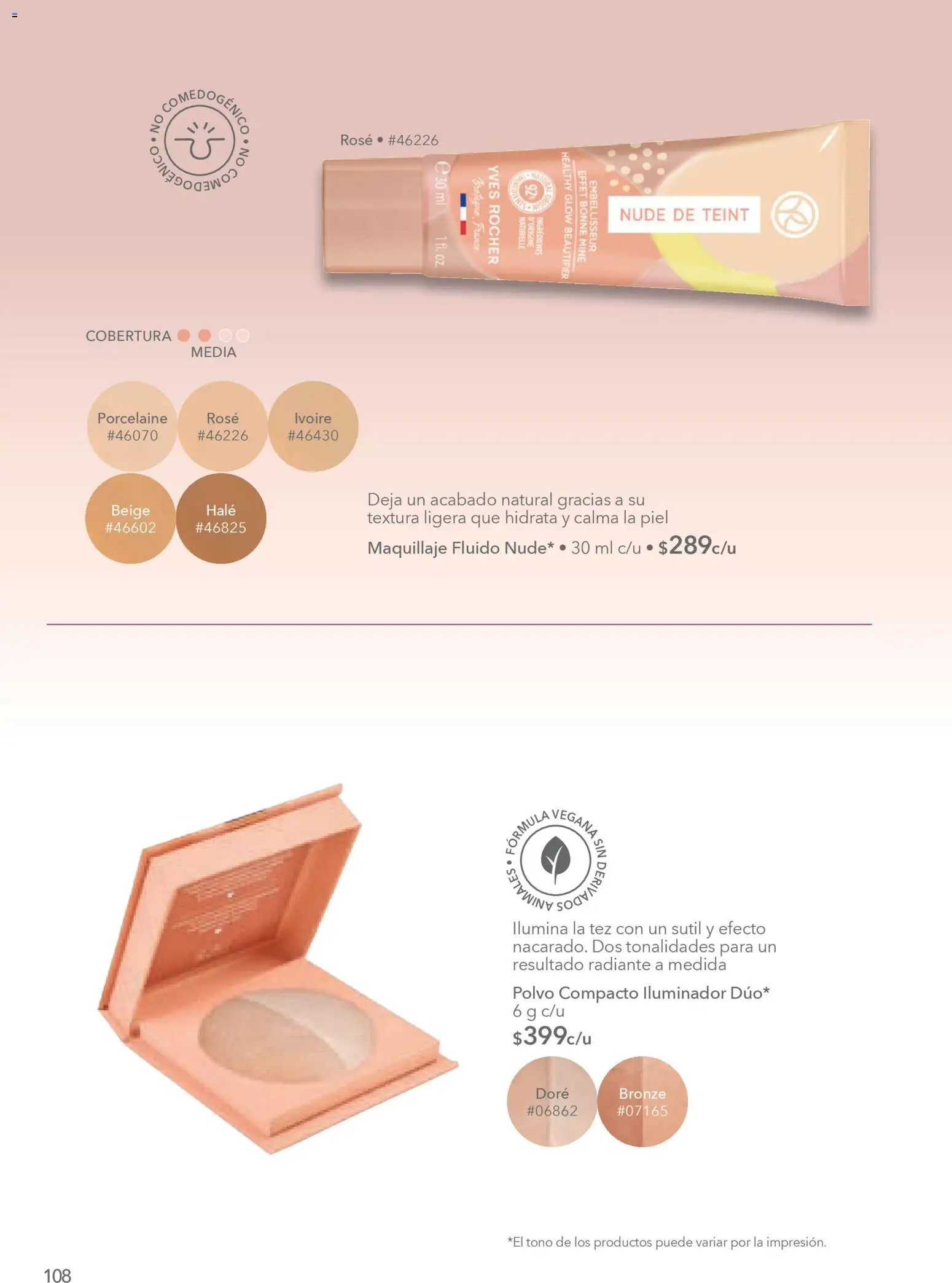 Nuevas ofertas de Yves Rocher válidas en toda la República Mexicana desde el 30.12.2025. ¡Encuentra las mejores ofertas en Yves Rocher campaña 1 2026! | Página: 110 | Productos: Iluminador, Radiante, Maquillaje, Polvo