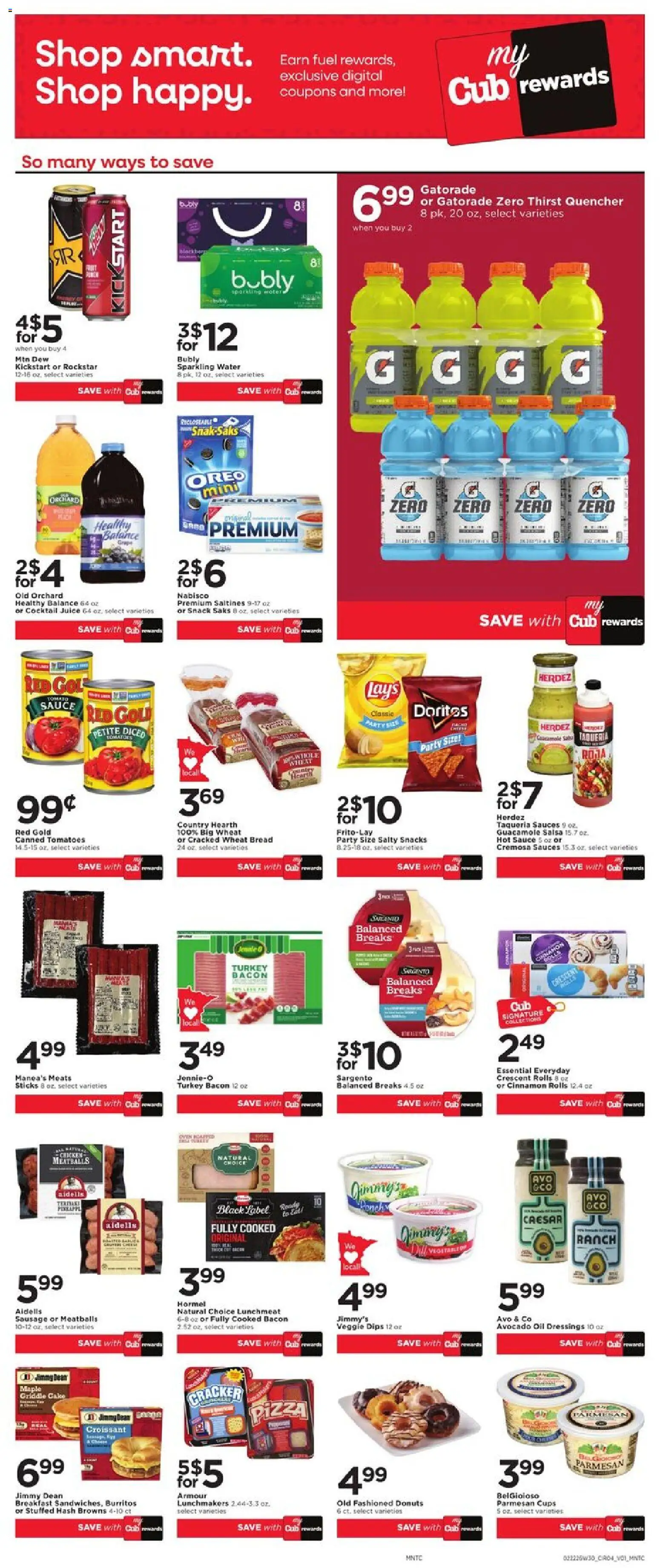 Cub Foods Weekly Ad - valid from 22.02.2026 | Page: 6 | Products: Griddle, Juice, Tomatoes, Sauce