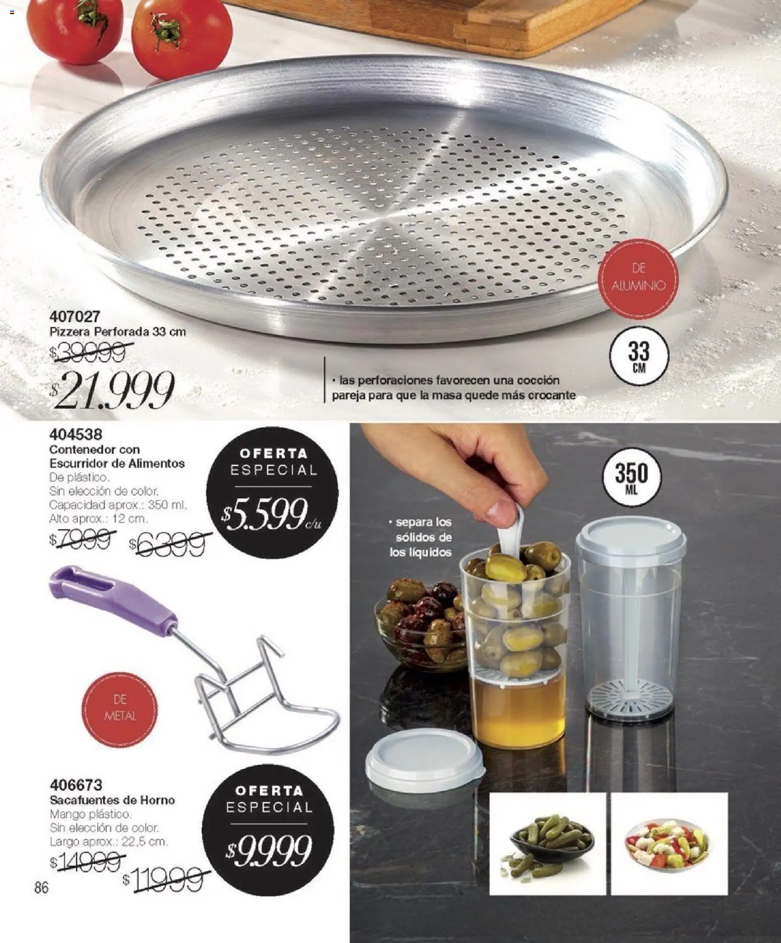 Violetta catálogo │ válido desde el 01.12.2025 | Página: 86 | Productos: Pizzera, Horno, Mango, Escurridor