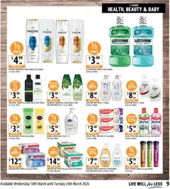 Preview of Supabarn catalogue  - valid from 18.03.2026 | Page: 9 | Products: Cleaner, Shampoo, Lotion, Mouthwash