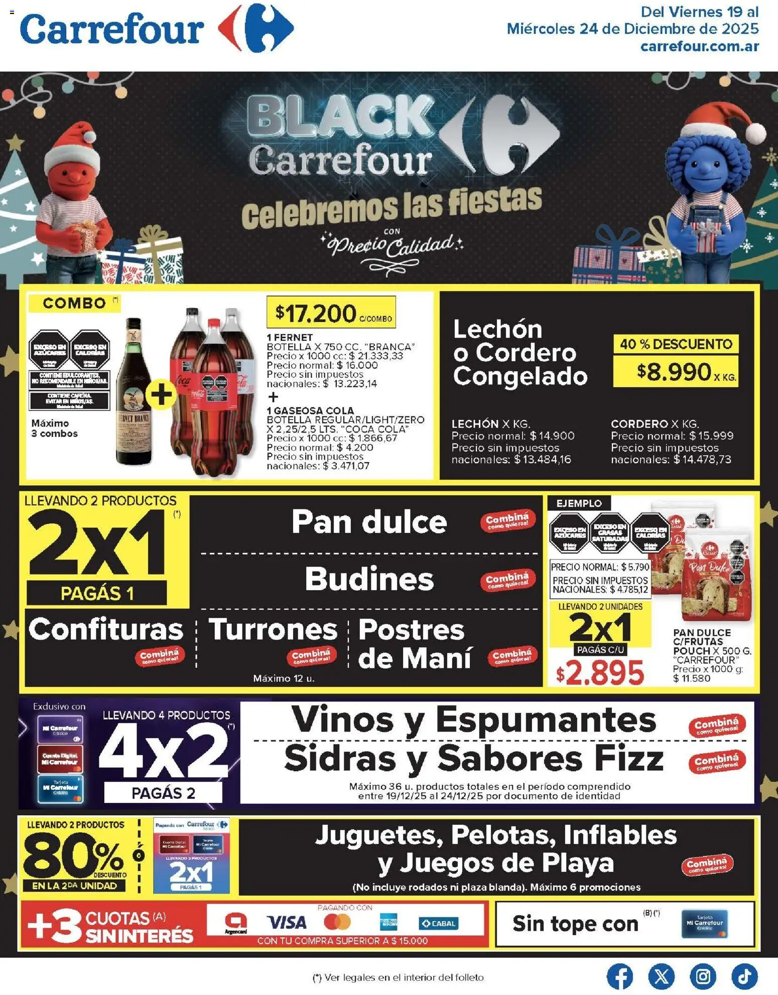 Carrefour - Hiper  │ válido desde el 19.12.2025 | Página: 1 | Productos: Fernet, Gaseosa, Mani, Pan