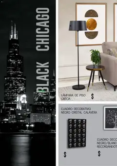 Vista previa de Muebles Dico catálogo Black Chicago , nuevo folleto de la tienda, válido en México a partir del 17.03.2026 | Página: 66 | Productos: Cuadro, Lámpara