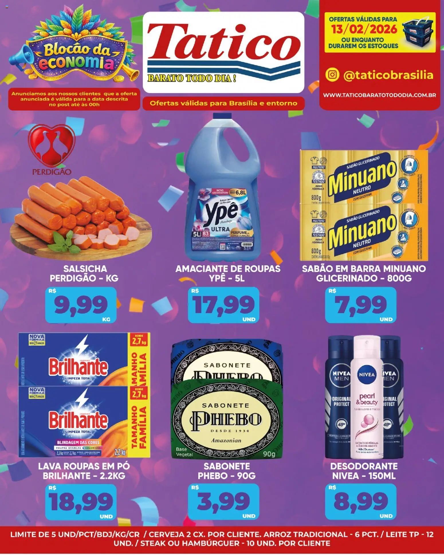 Tatico Folheto - válido de 13.02.2026 | Página: 13 | Produtos: Pó, Desodorante, Amaciante de roupas, Roupas