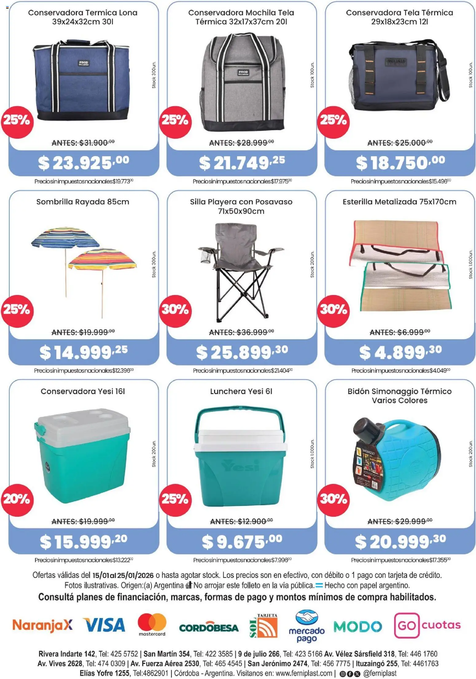 Ferniplast catálogo │ válido desde el 15.01.2026 | Página: 8 | Productos: Conservadora, Bidón, Térmica, Sombrilla