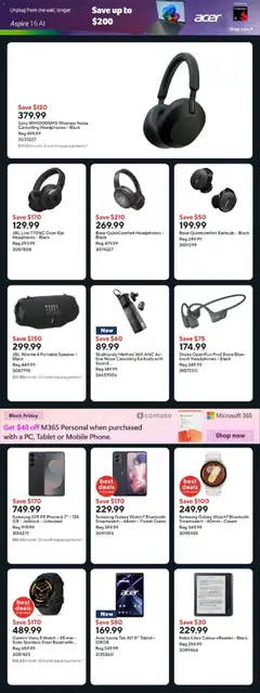 Preview of Staples - Black Friday  from shop Staples valid from 28.11.2025 | Page: 6 | Products: Watch, Headphones, Speaker, Smartwatch