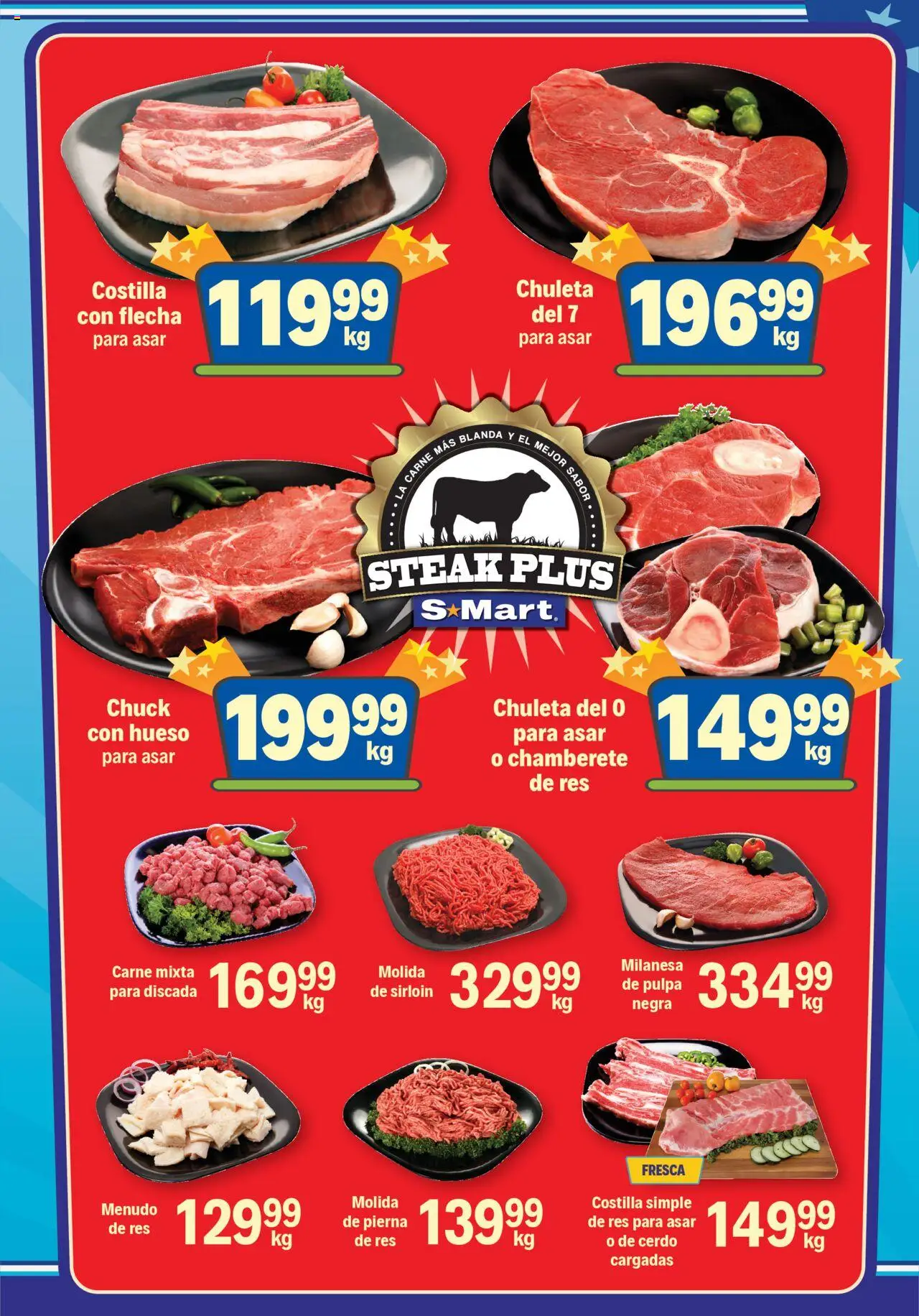 Nuevas ofertas de S-Mart válidas en toda la República Mexicana desde el 10.10.2025. ¡Encuentra las mejores ofertas en S-Mart - Folleto! | Página: 1 | Productos: Milanesa, Cerdo, Res