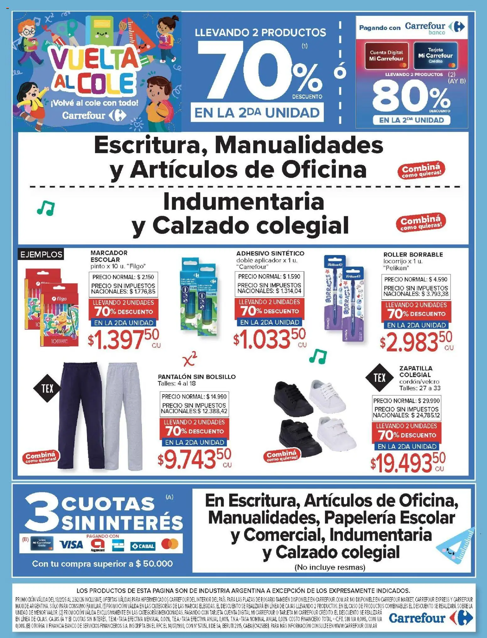 Carrefour ofertas │ válido desde el 18.02.2026 | Página: 3 | Productos: Caso, Banco, Sobre, Rosario