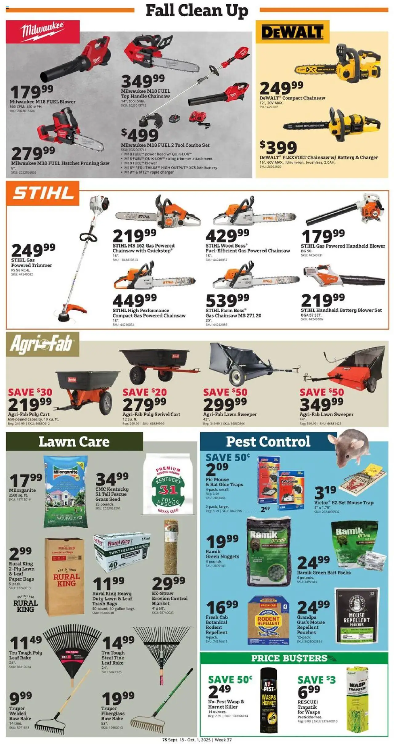 Rural King Weekly Ad - valid from 18.09.2025 | Page: 9 | Products: Blanket, Swivel, Bait, Blower