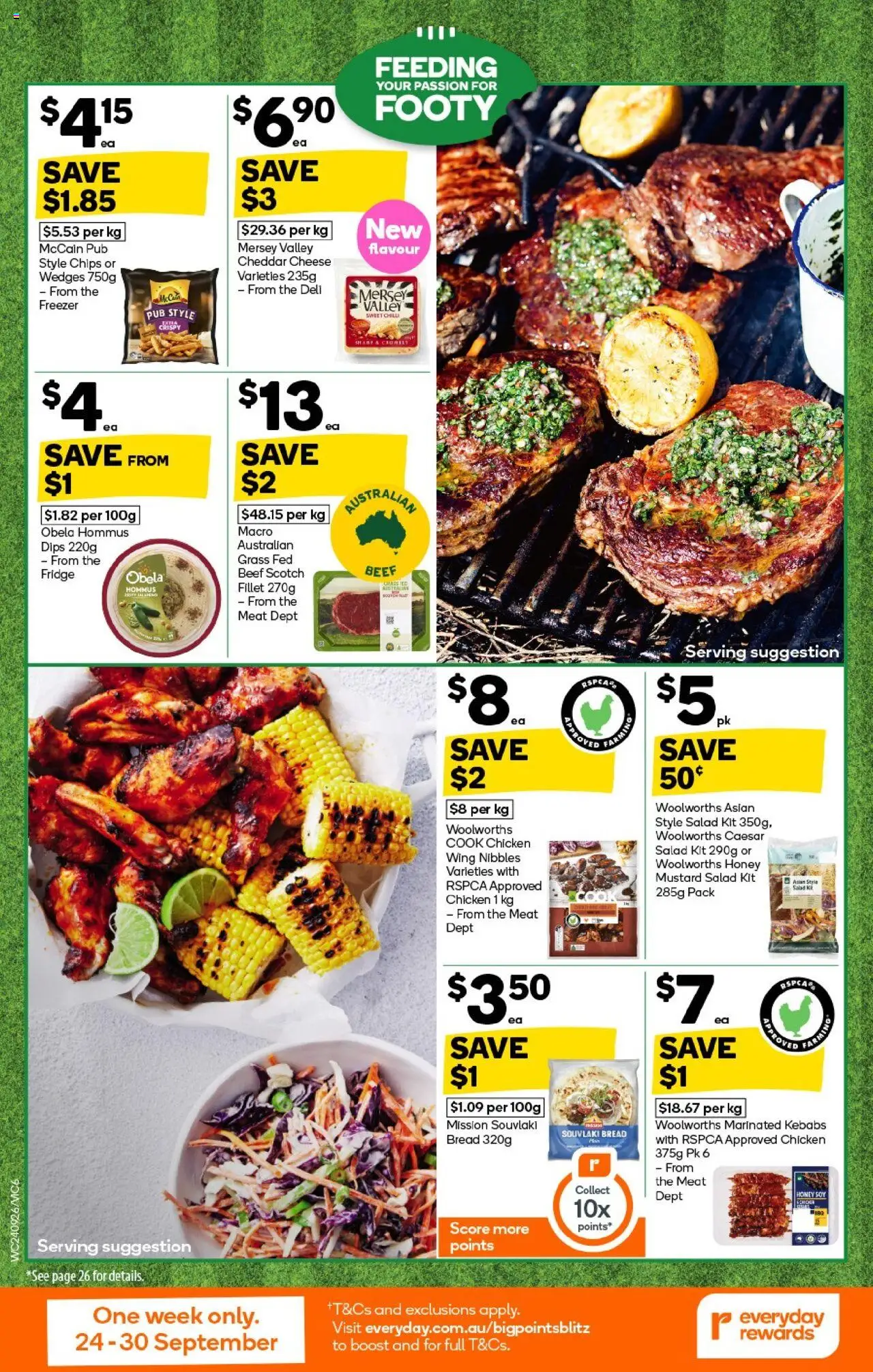 Woolworths catalogue - valid from 24.09.2025 | Page: 6 | Products: Honey, Chips, Salad, Freezer