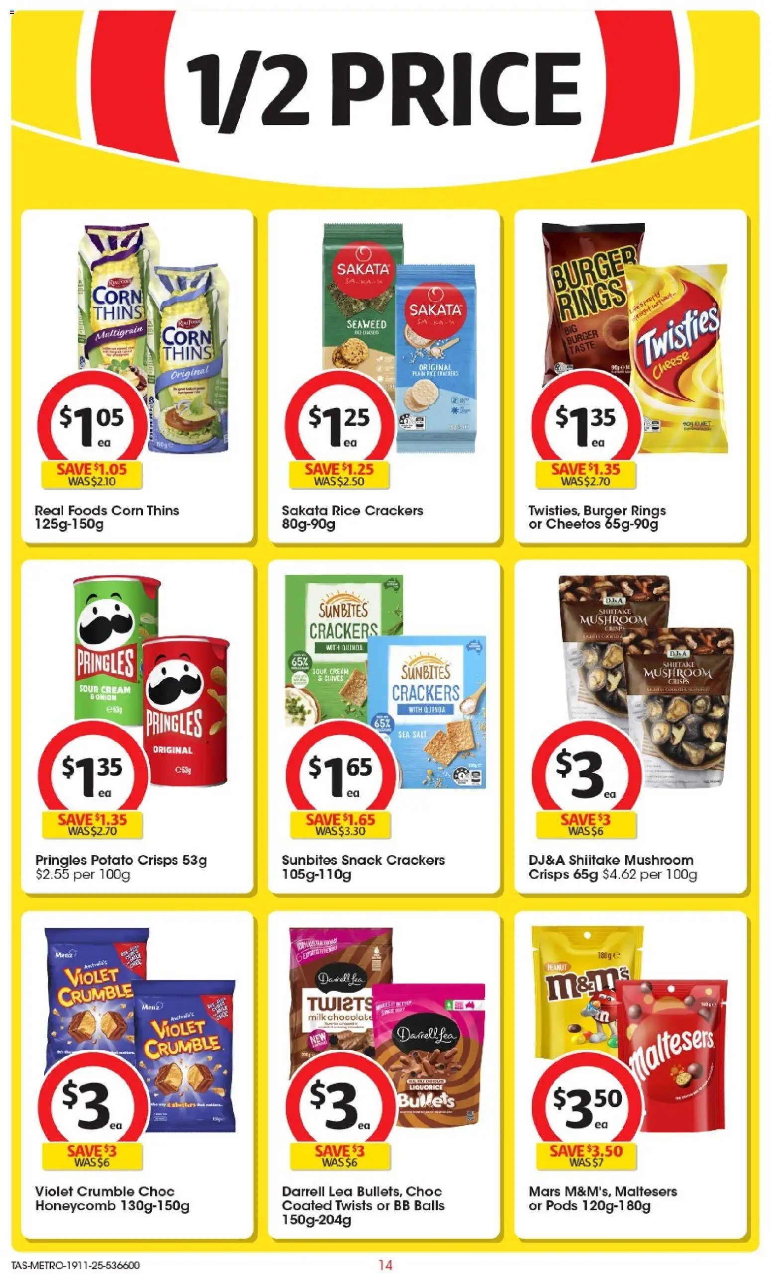 Coles catalogue - valid from 19.11.2025 | Page: 15 | Products: Crackers, Chocolate, Cream, Salt