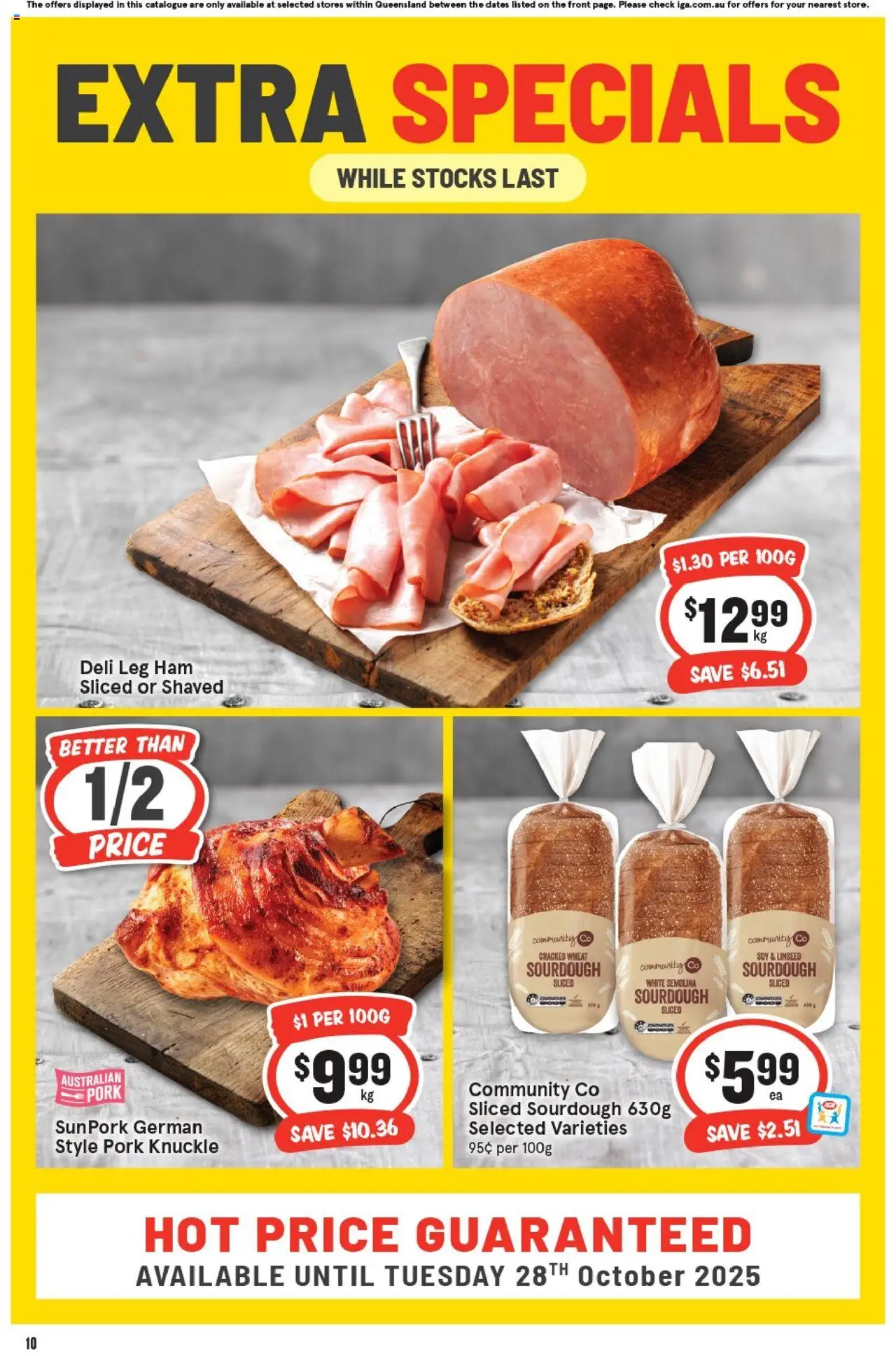 IGA catalogue - valid from 08.10.2025 | Page: 13 | Products: Ham, Pork, Wheat