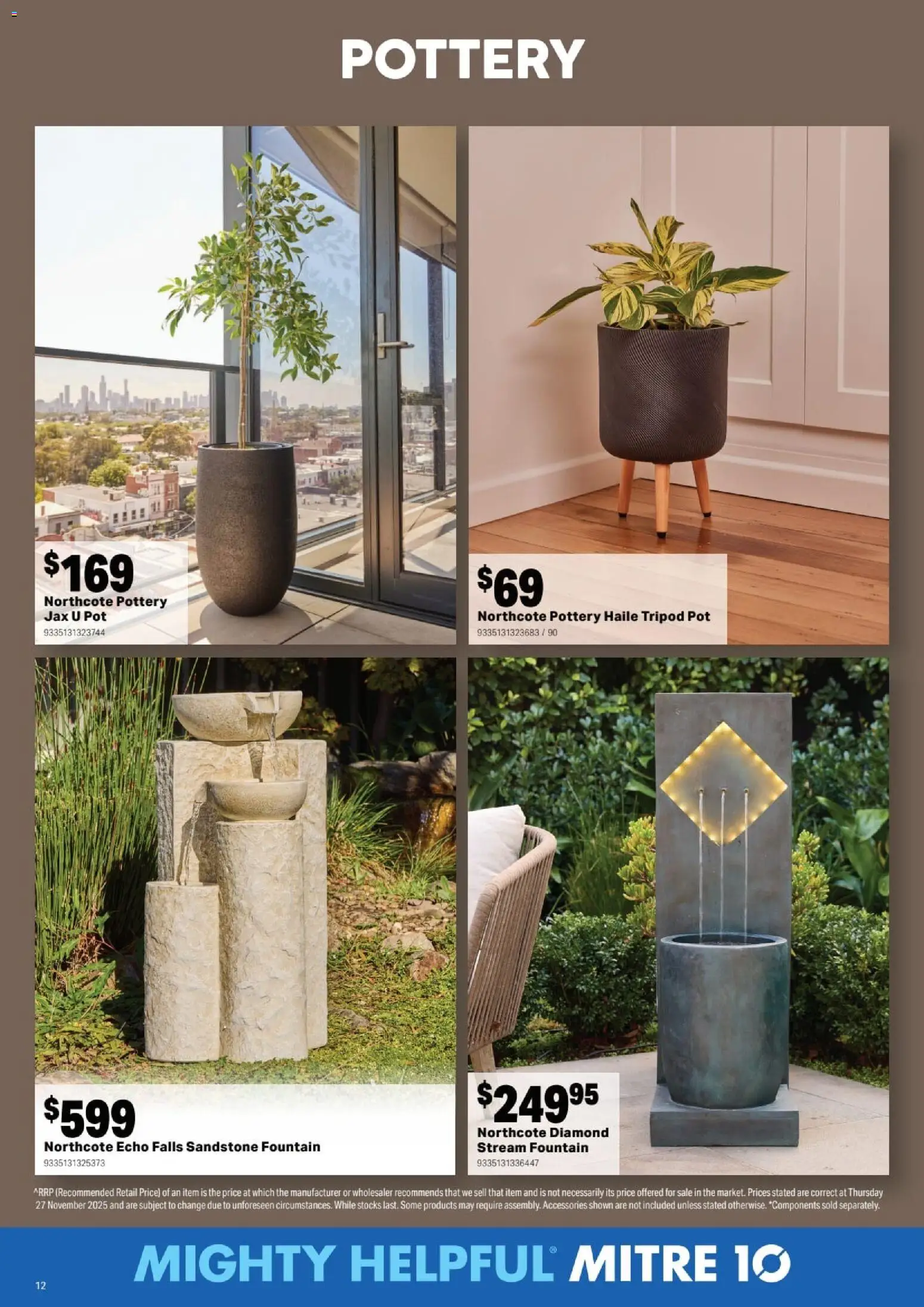 Mitre 10 catalogue - valid from 07.01.2026 | Page: 12 | Products: Diamond, Pot, Fountain, Accessories
