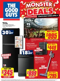 Preview of The Good Guys Monster Deals - valid from 01.04.2026