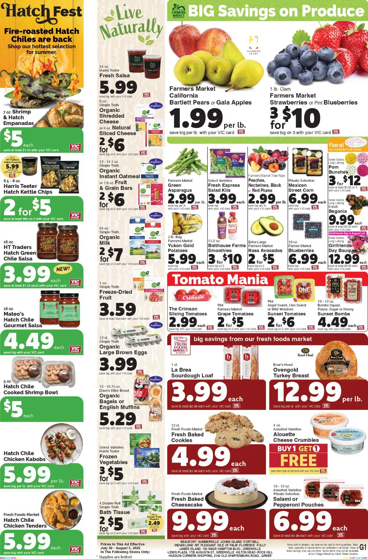 Harris Teeter Weekly Ad - SC - valid from 30.07.2025 | Page: 9 | Products: Bath, Apples, Vegetables, Bag