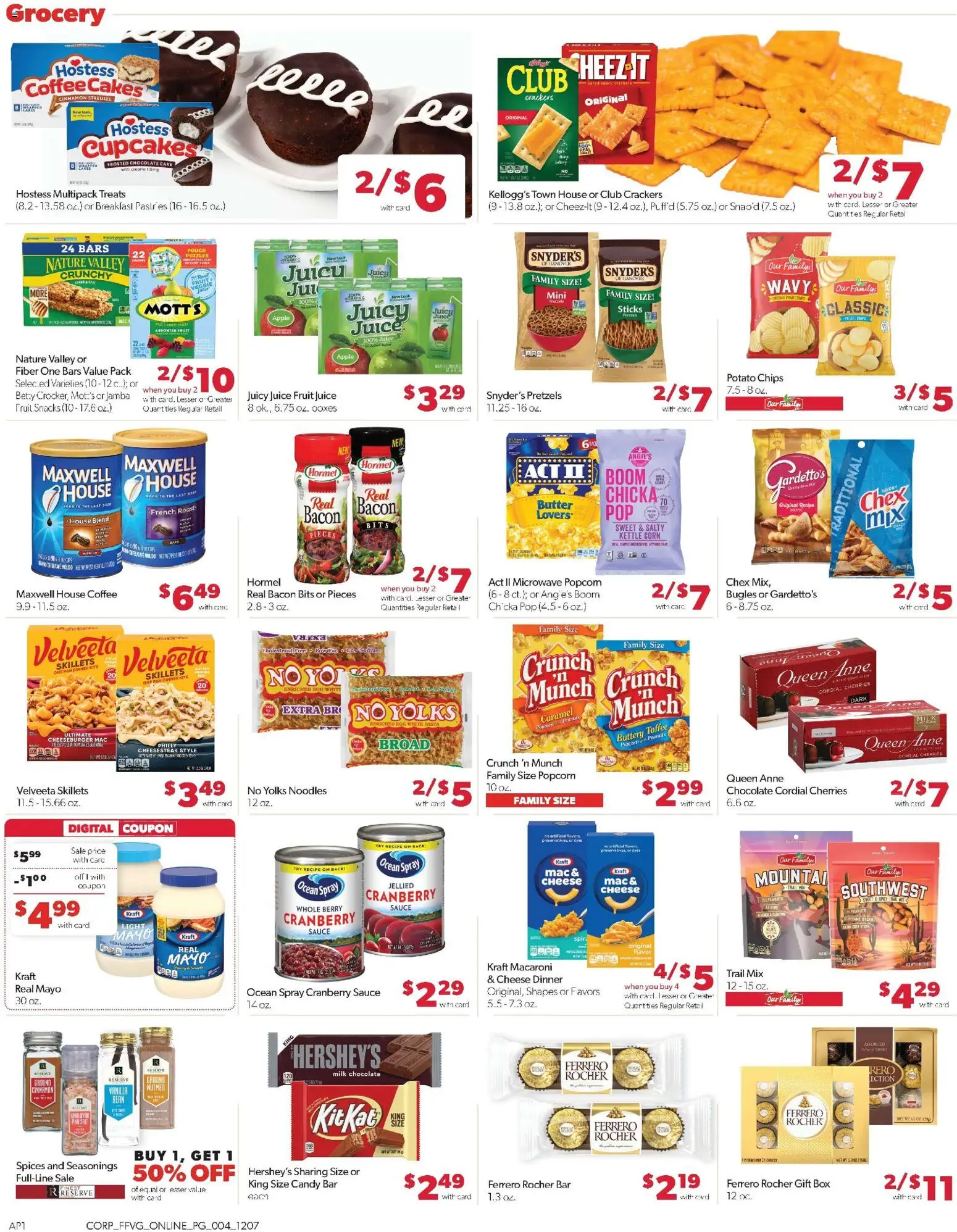 Family Fare Weekly Ad - valid from 07.12.2025 | Page: 13 | Products: Cherries, Cheese, Coffee, Sauce