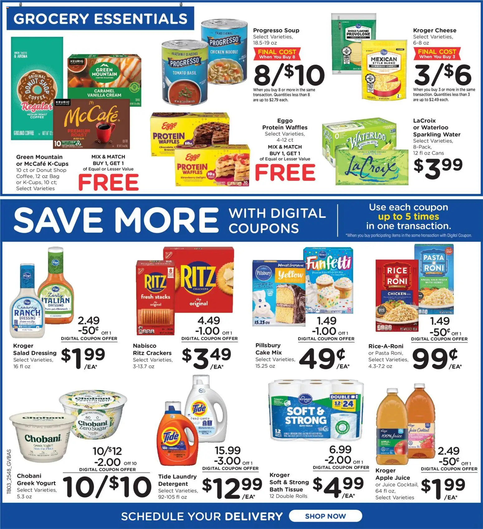 Kroger Ad - valid from 02.01.2026 | Page: 4 | Products: Chocolate, Rice, Detergent, Water