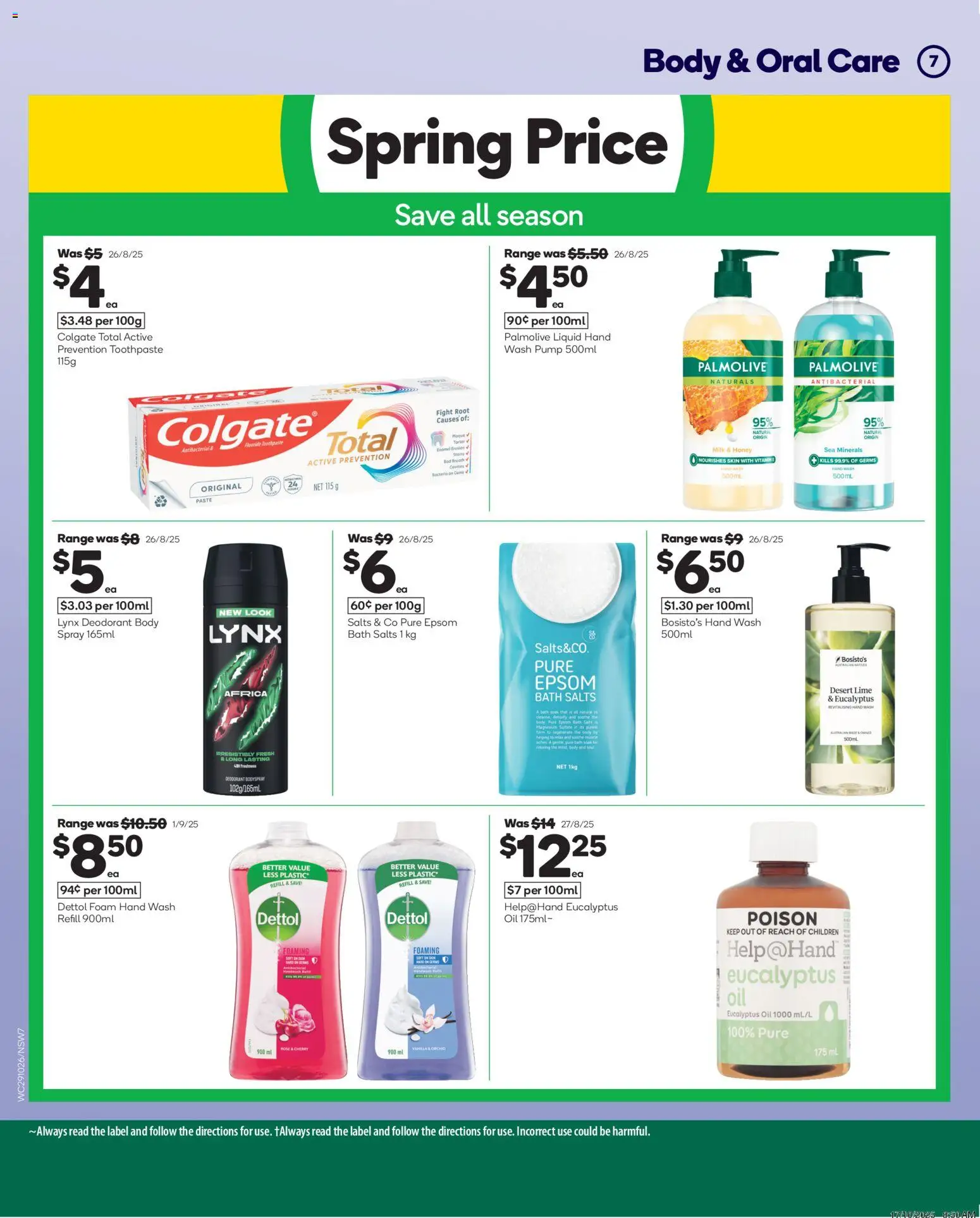 Woolworths catalogue - valid from 29.10.2025 | Page: 8 | Products: Oil, Honey, Deodorant, Hand wash