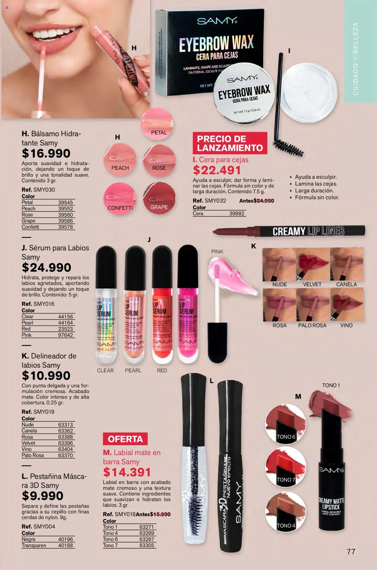 Leonisa revista - valida desde el 01.10.2025 | Página: 77 | Productos: Serum, Cepillo, Delineador, Vino