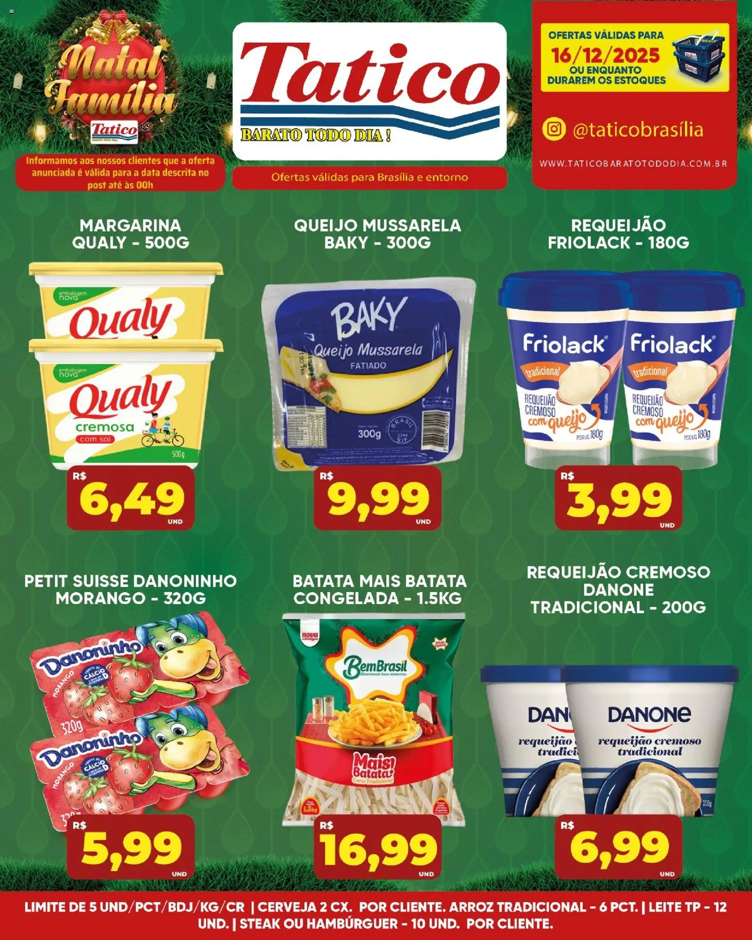 Tatico Folheto - válido de 16.12.2025 | Página: 7 | Produtos: Queijo, Cálcio, Hambúrguer, Sal
