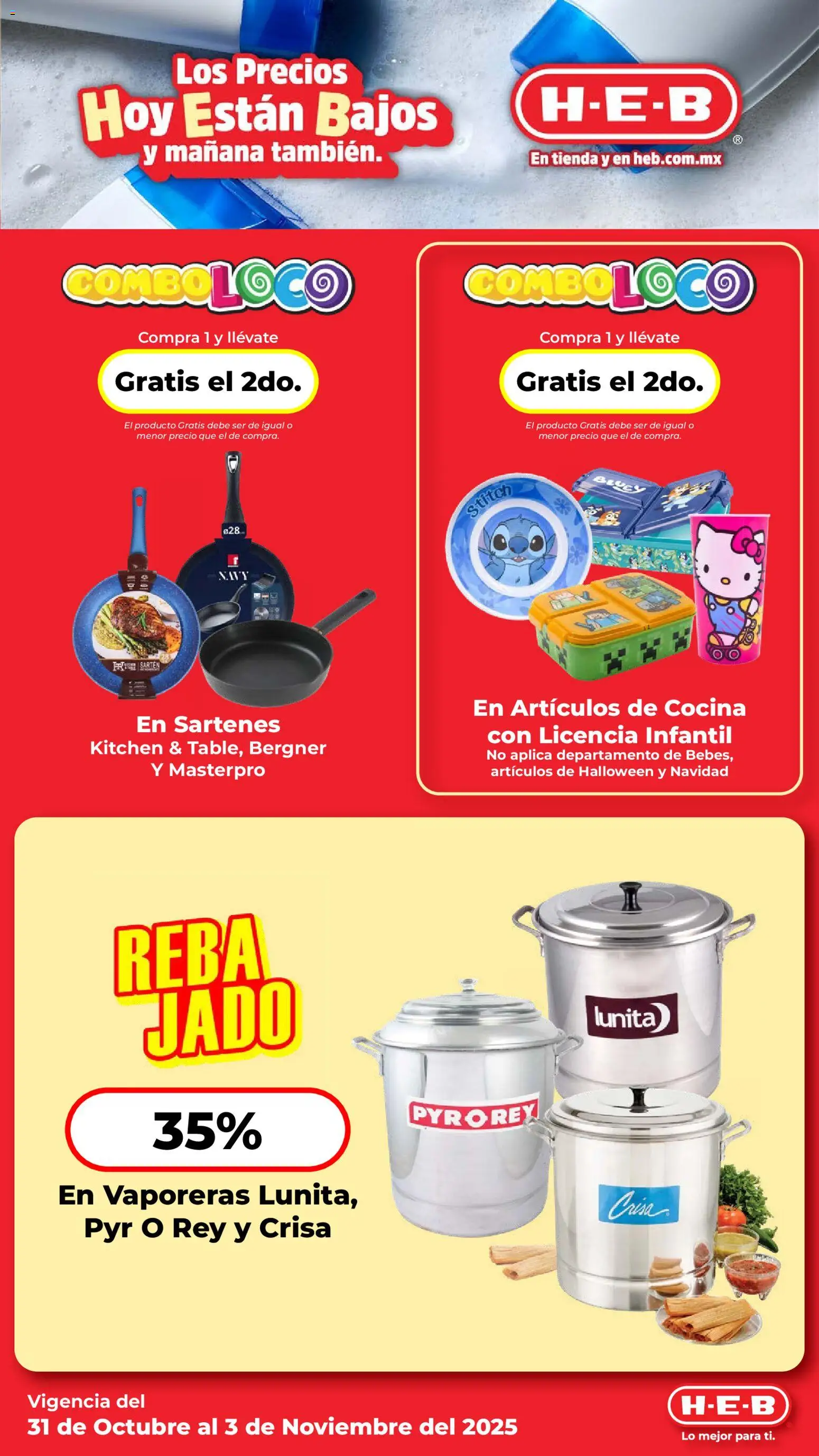 Nuevas ofertas de H-E-B válidas en toda la República Mexicana desde el 31.10.2025. ¡Encuentra las mejores ofertas en H-E-B folleto! | Página: 14 | Productos: Cocina