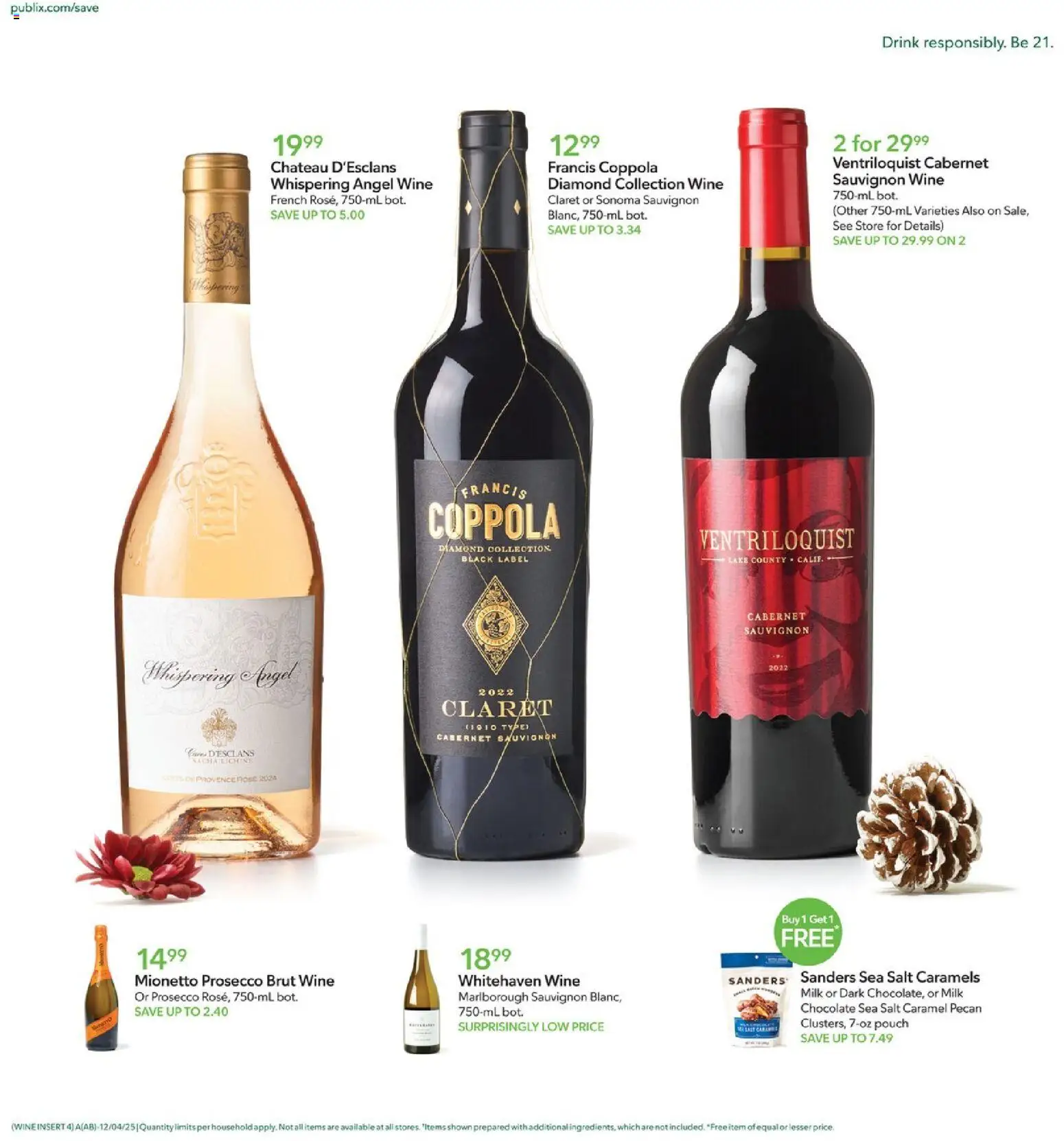 Publix Weekly Ad - valid from 03.12.2025 | Page: 14 | Products: Milk, Chocolate, Wine, Salt