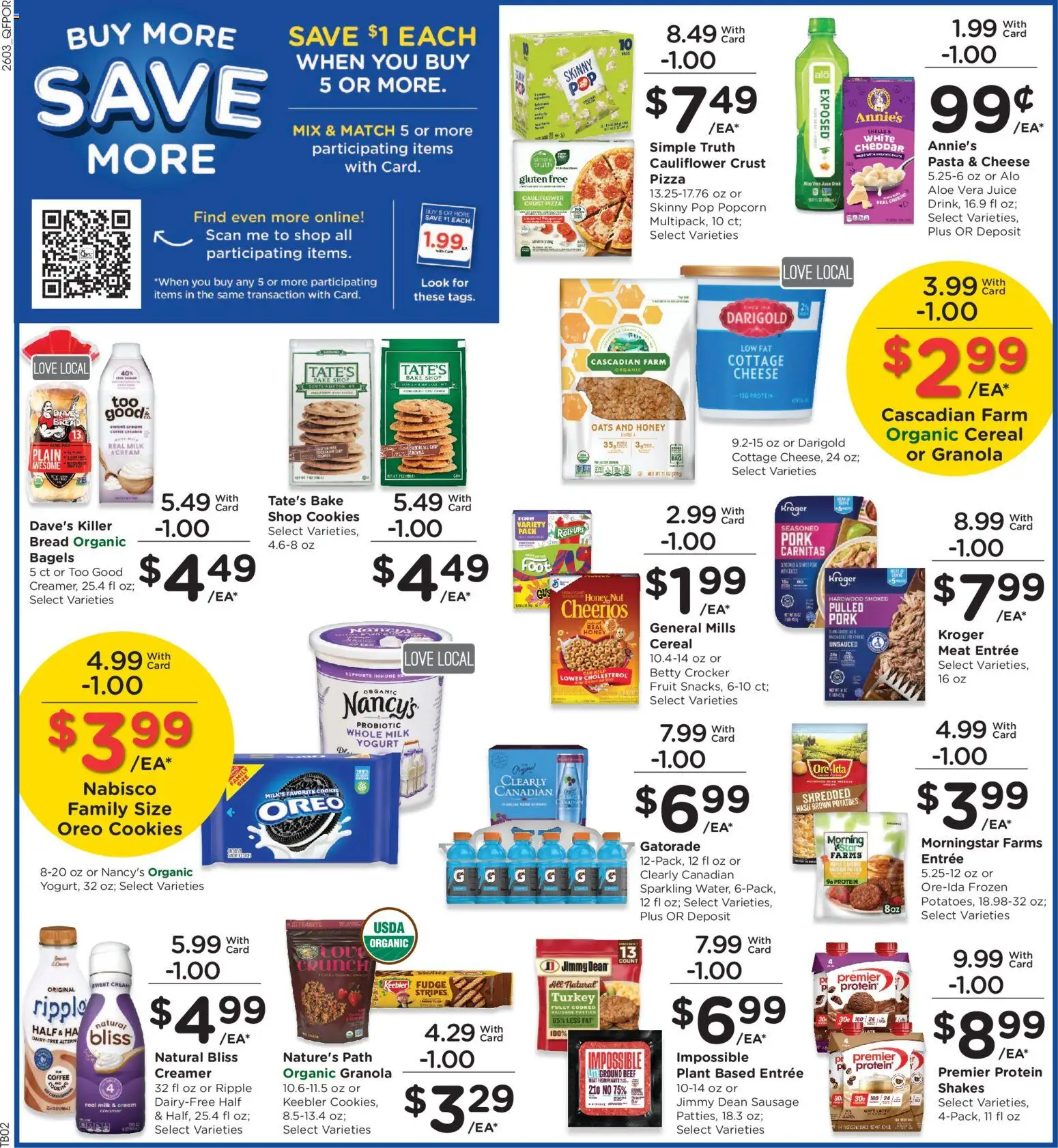 QFC Weekly Ad - OR - valid from 18.02.2026 | Page: 3 | Products: Yogurt, Pizza, Pasta, Potatoes