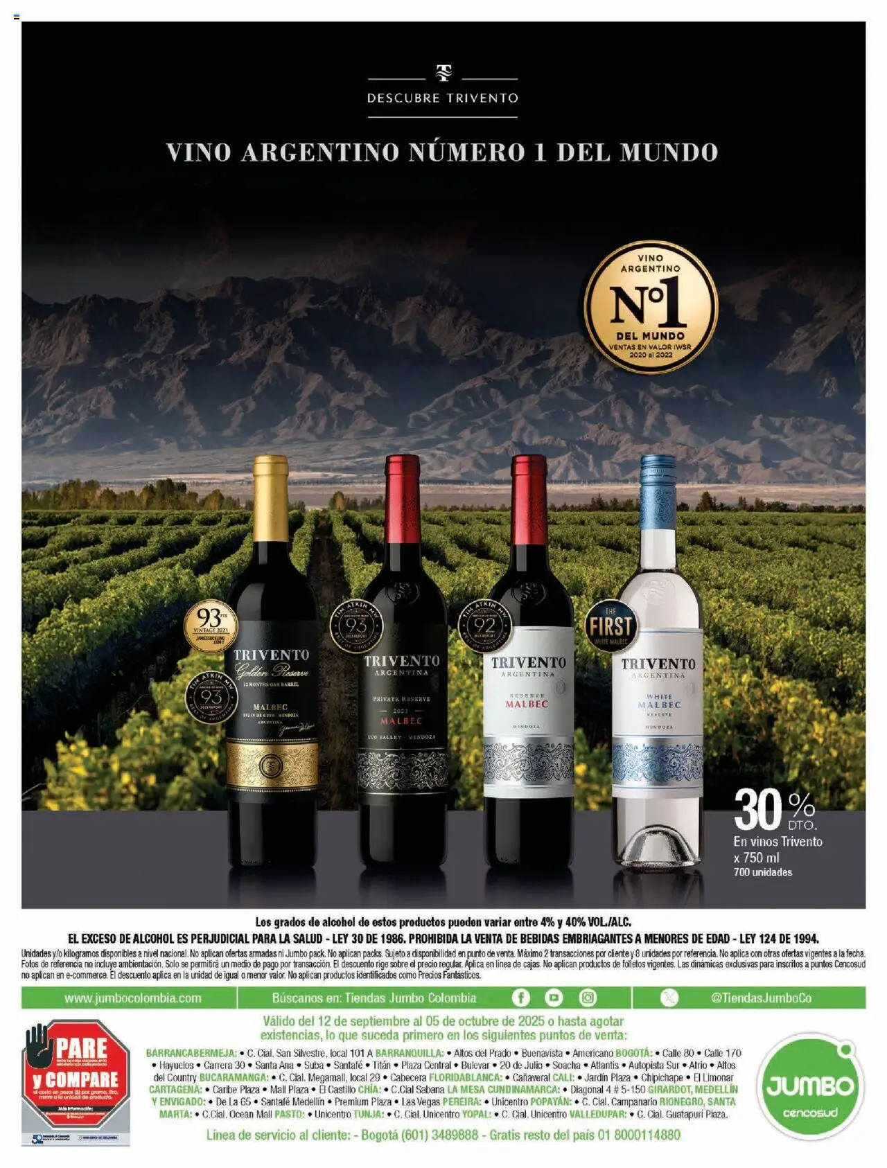 Jumbo revista - valida desde el 12.09.2025 | Página: 16 | Productos: Sobre, Mesa, Vino, Tintura