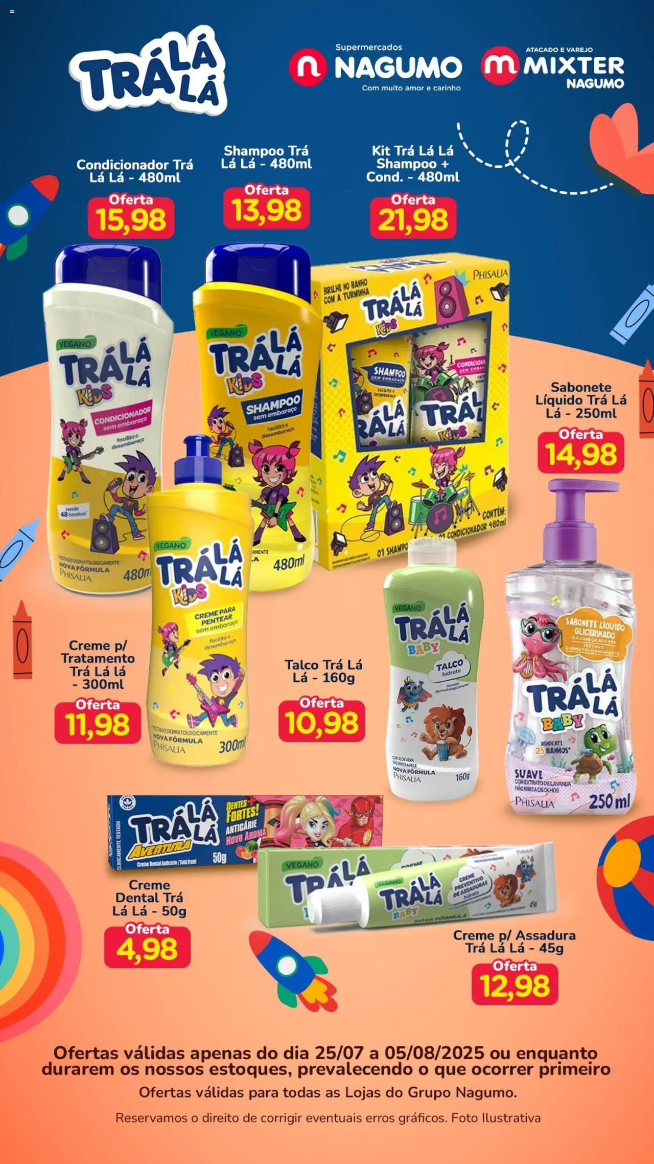 Nagumo Folheto - válido de 25.07.2025 | Página: 1 | Produtos: Shampoo, Talco, Sabonete, Creme dental