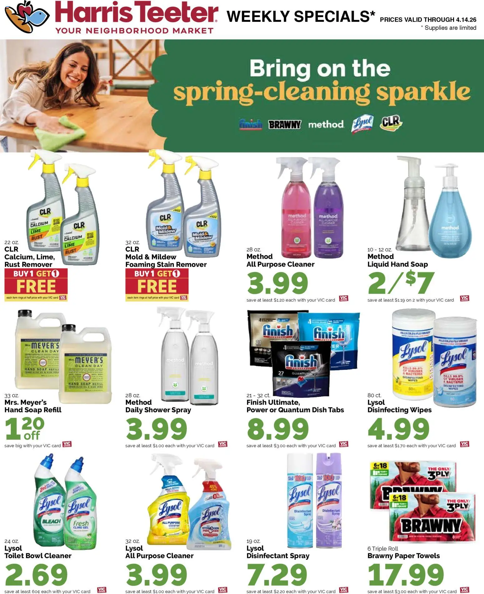 Harris Teeter Weekly Ad - SC - valid from 08.04.2026 | Page: 14 | Products: Shower, Soap, Stain remover, Lime