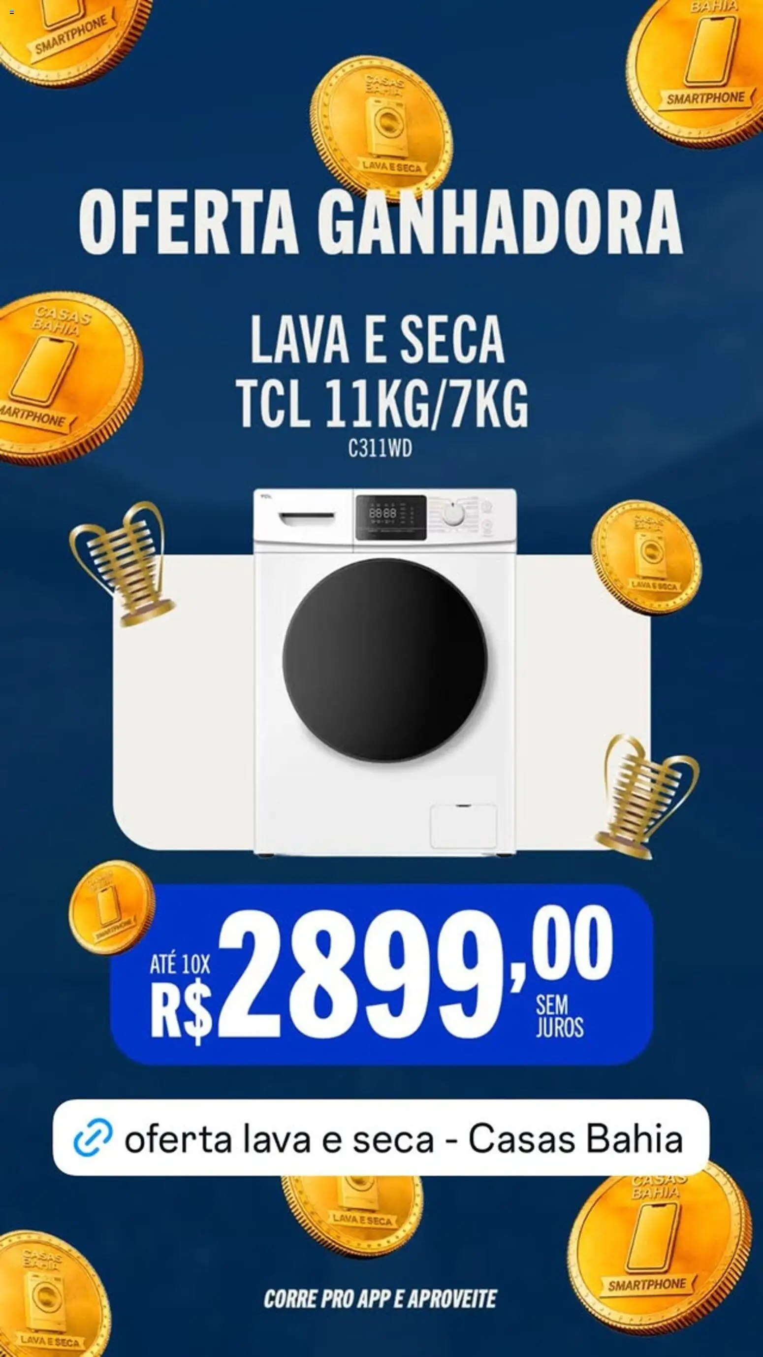 Casas Bahia Folheto - válido de 17.04.2026 | Página: 10 | Produtos: Lava e seca, Smartphone